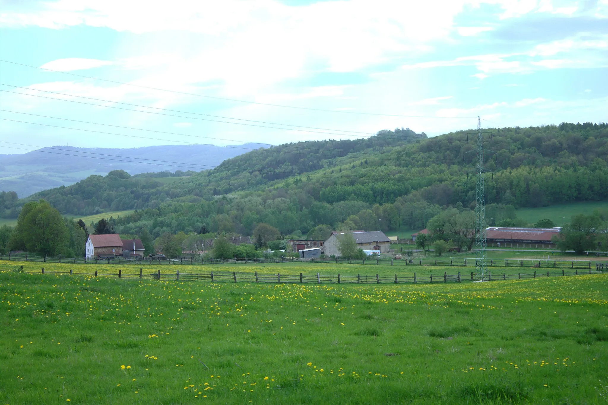 Photo showing: View of the Slavošov village, Ústí Region, CZ