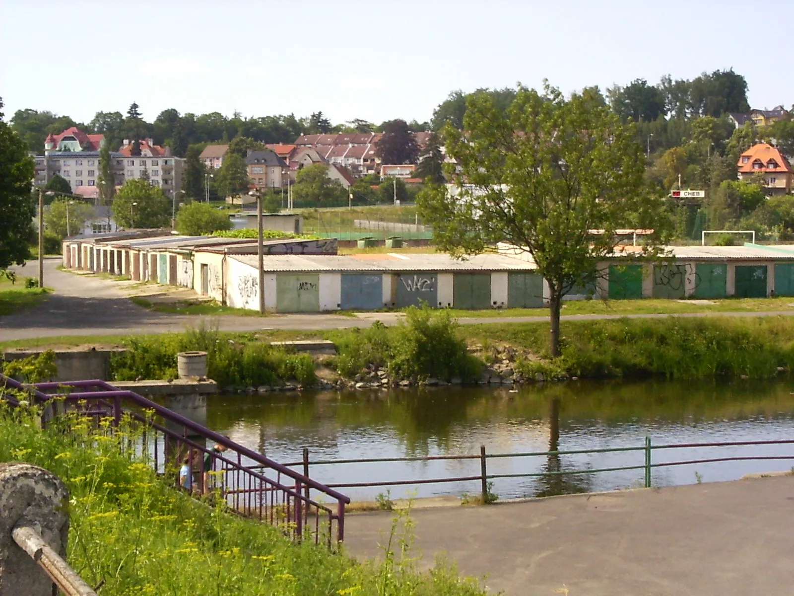 Photo showing: Typical Czech storage units in Cheb