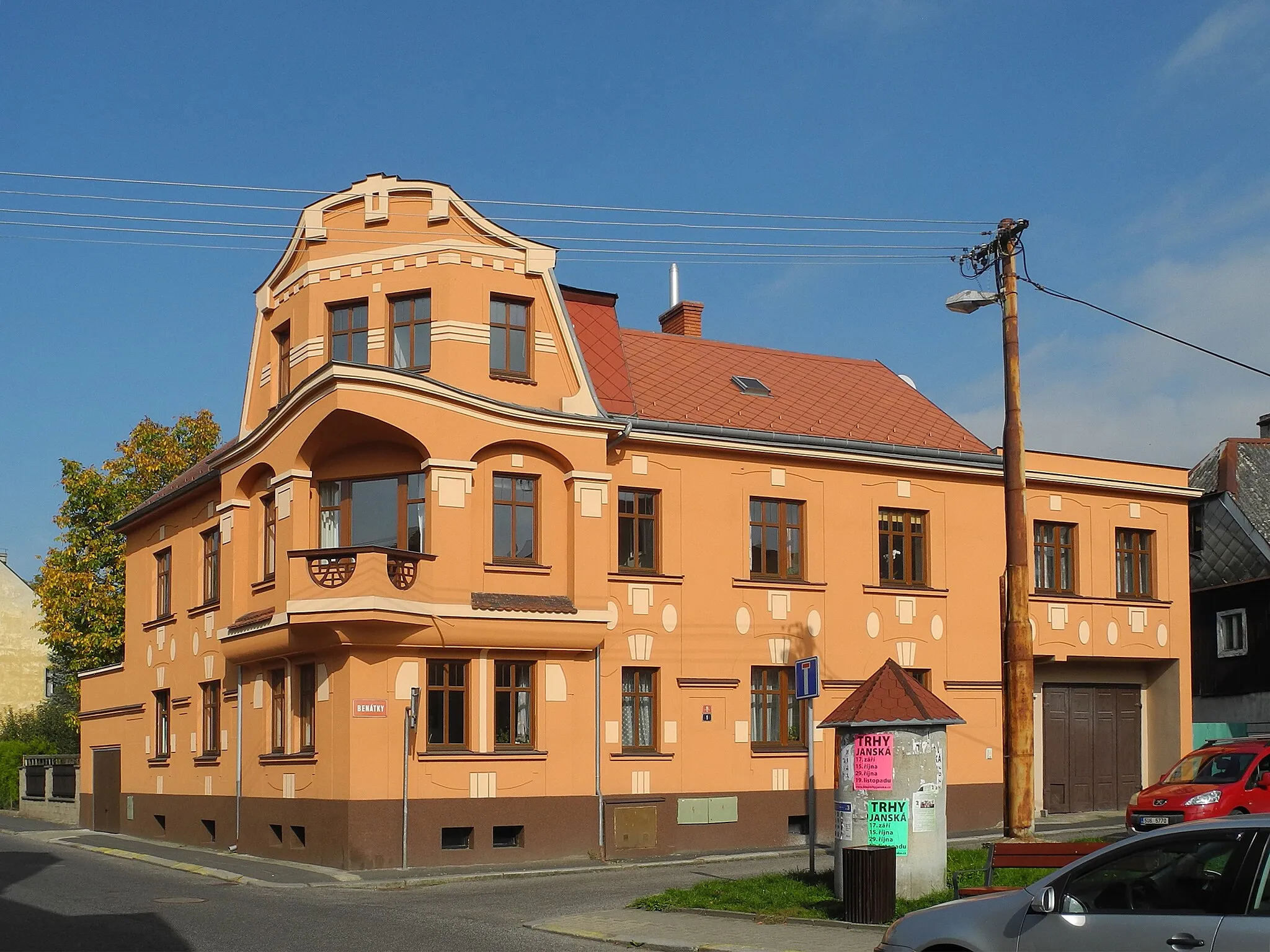 Photo showing: Bürgerhaus in Böhmisch Kamnitz - Česká Kamenice, Benátky 11