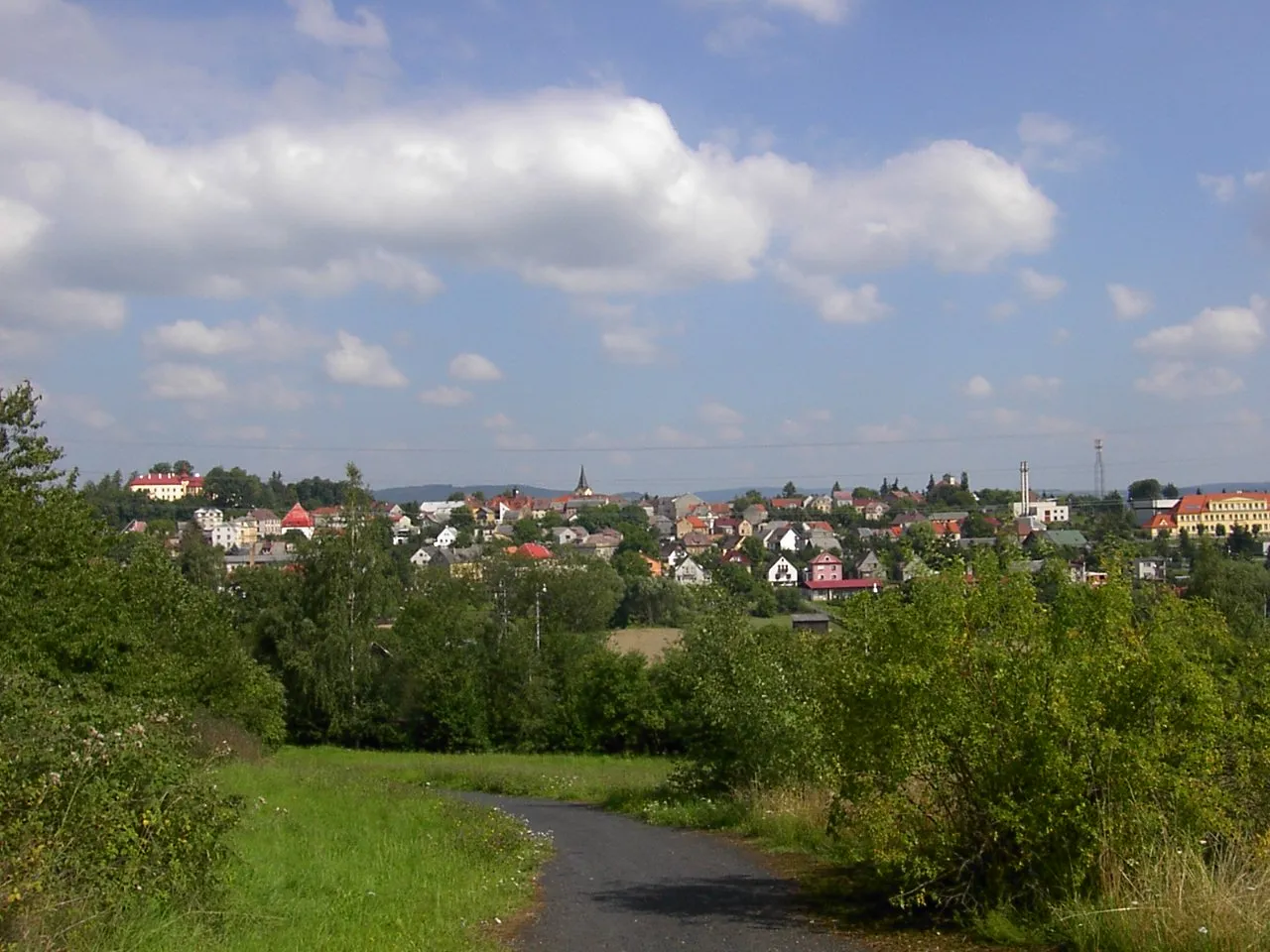 Photo showing: Village Bezdruzice, Czech Republic. Bezdružice od jihu