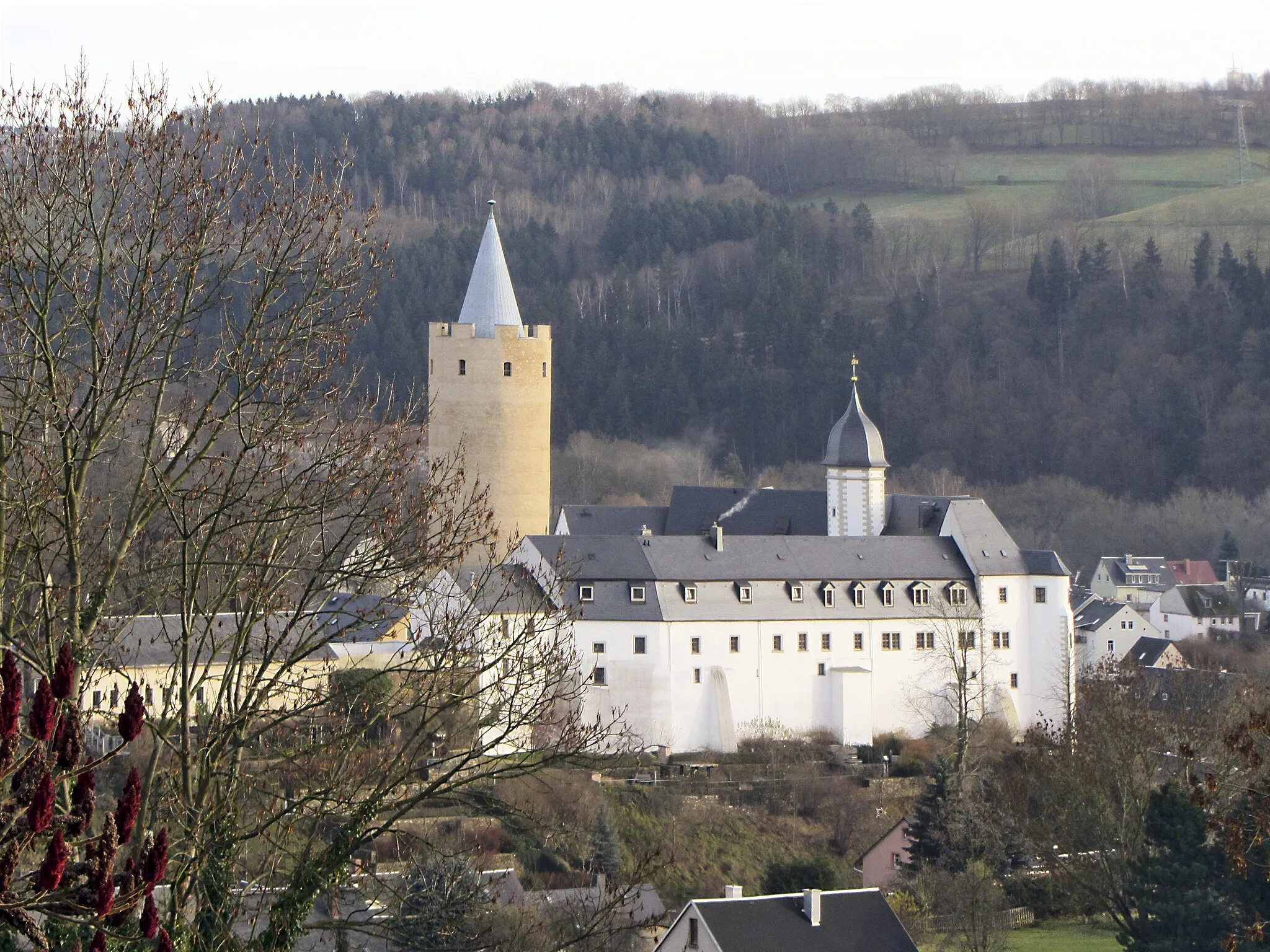 Photo showing: Dicker Heinrich und Schloss Wildeck in Zschopau