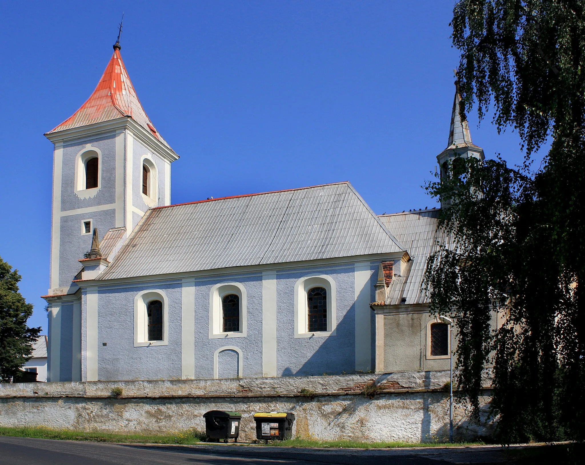 Photo showing: St. Barbara's Church in Ječovice, part of Mšené-lázně municipality, Czech Republic