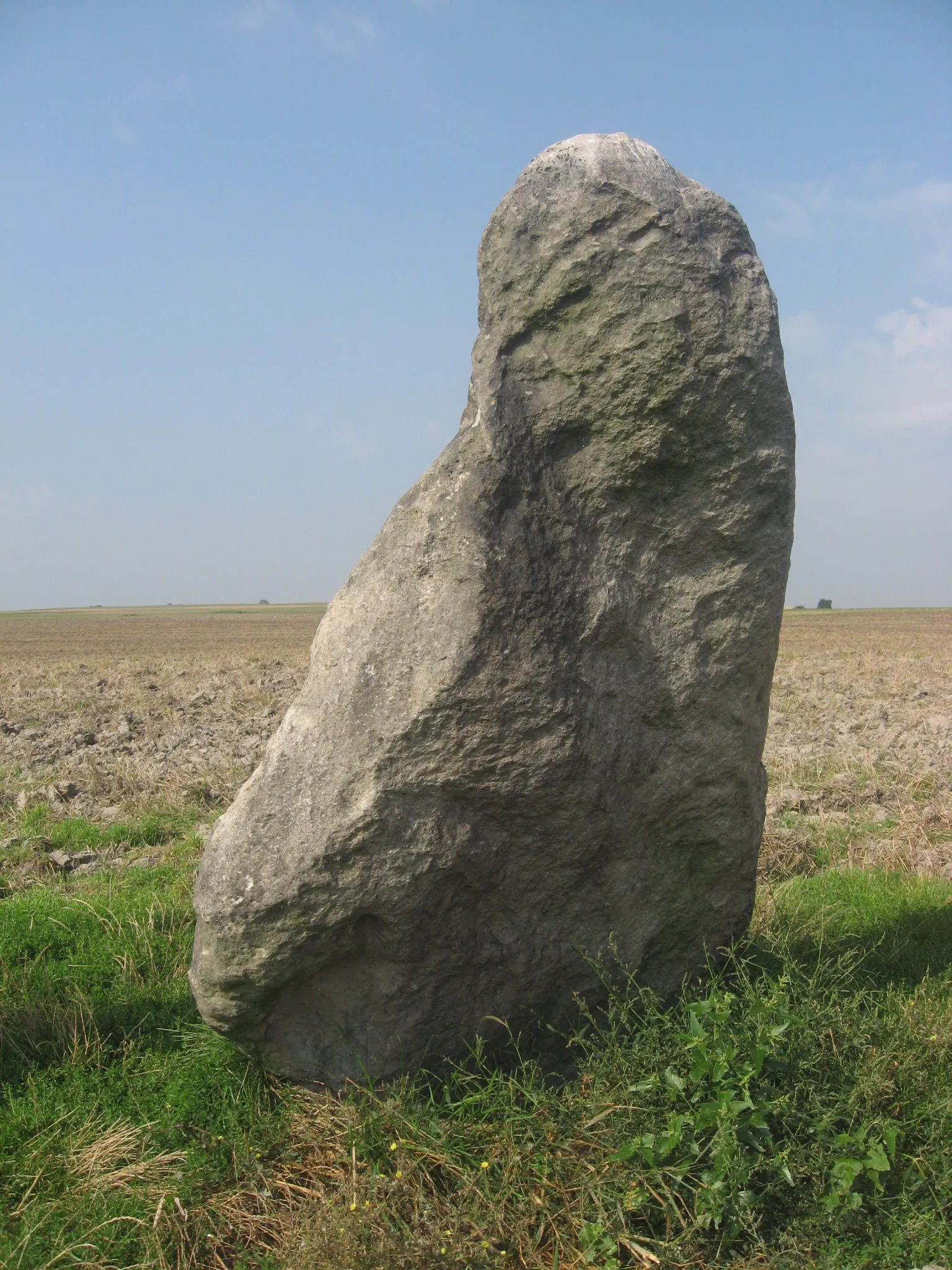 Photo showing: Menhir "Zakletý mnich" (The enchanted monk) by Drahomyšl, Louny District, Czech Republic