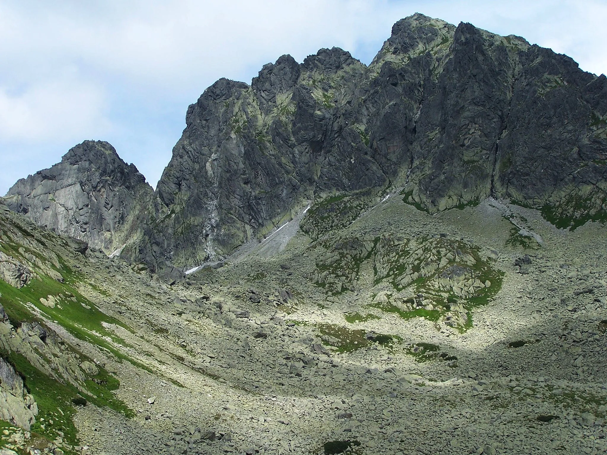 Photo showing: Zamarła Turnia, Kozia Przełęcz, Kozie Czuby, Kozia Przełęcz Wyżnia, Kozi Wierch (Tatra Mountains)
