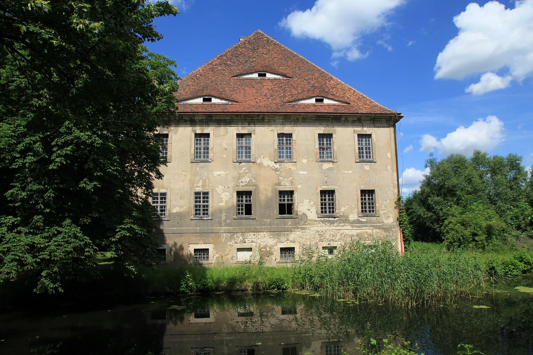 Photo showing: Wasserschloss Tauchritz am Kirchplatz, Tauchritz in Görlitz