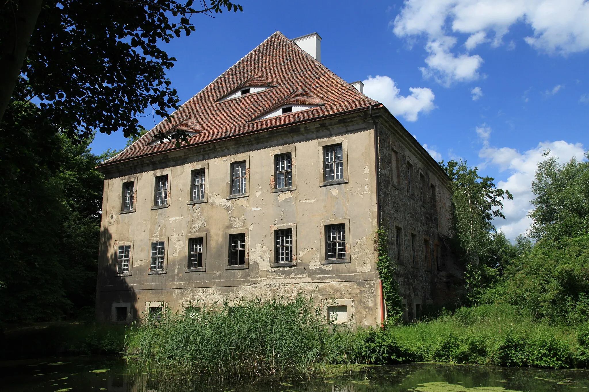 Photo showing: Wasserschloss Tauchritz am Kirchplatz, Tauchritz in Görlitz