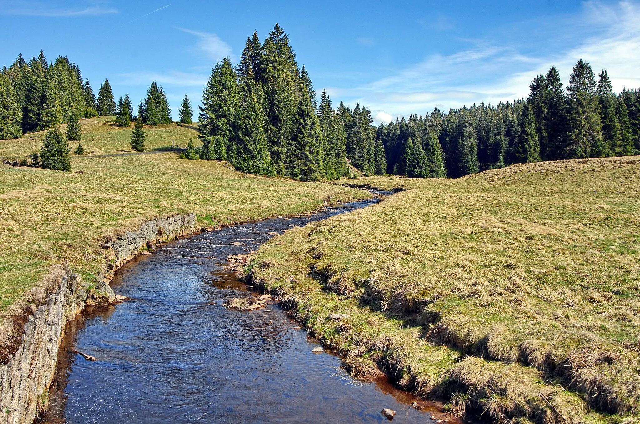 Photo showing: Řeka Černá v Krušných horách u zaniklé osady Háje, okres Karlovy Vary