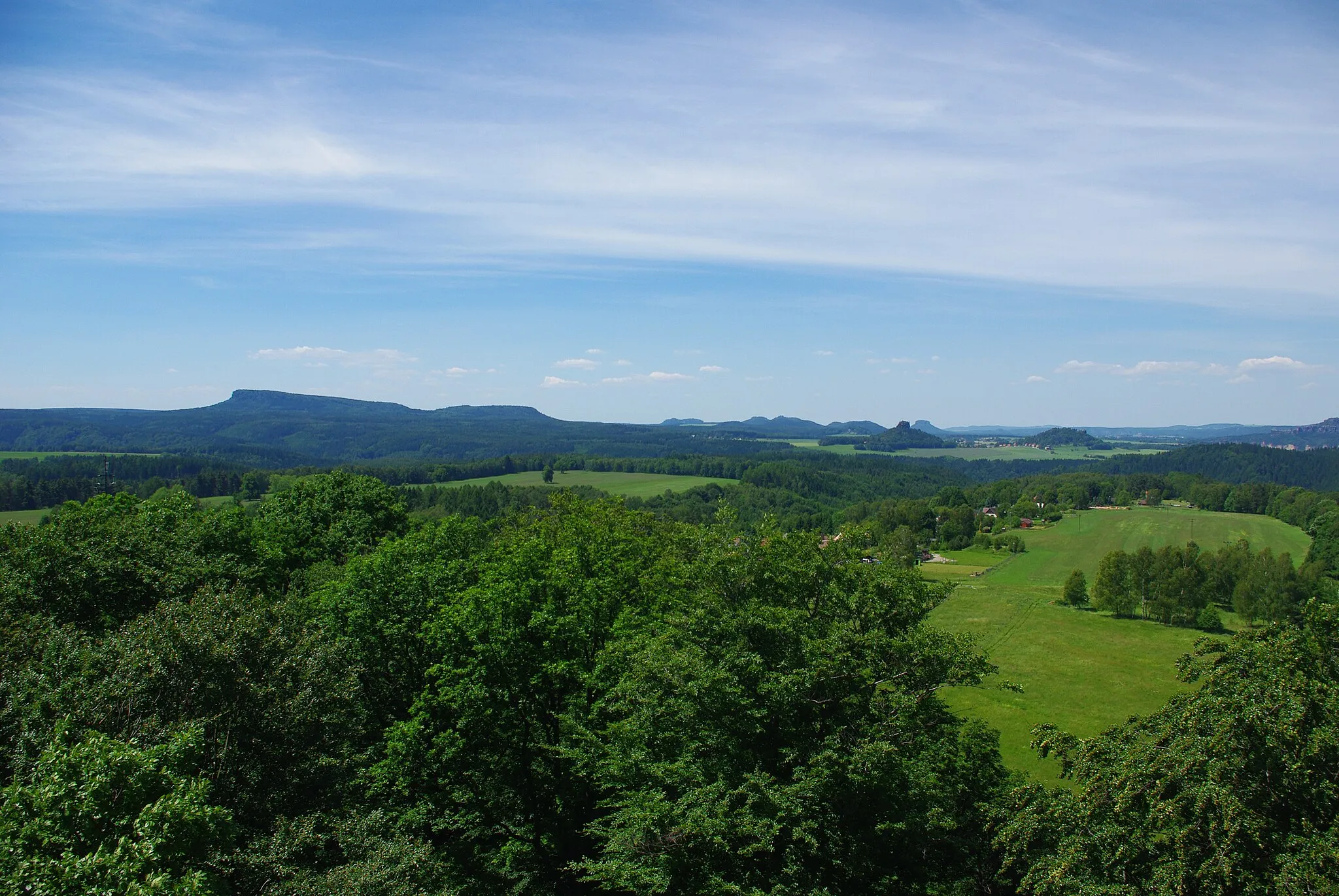 Photo showing: Blick Richtung Reinhardtsdorf-Schöna