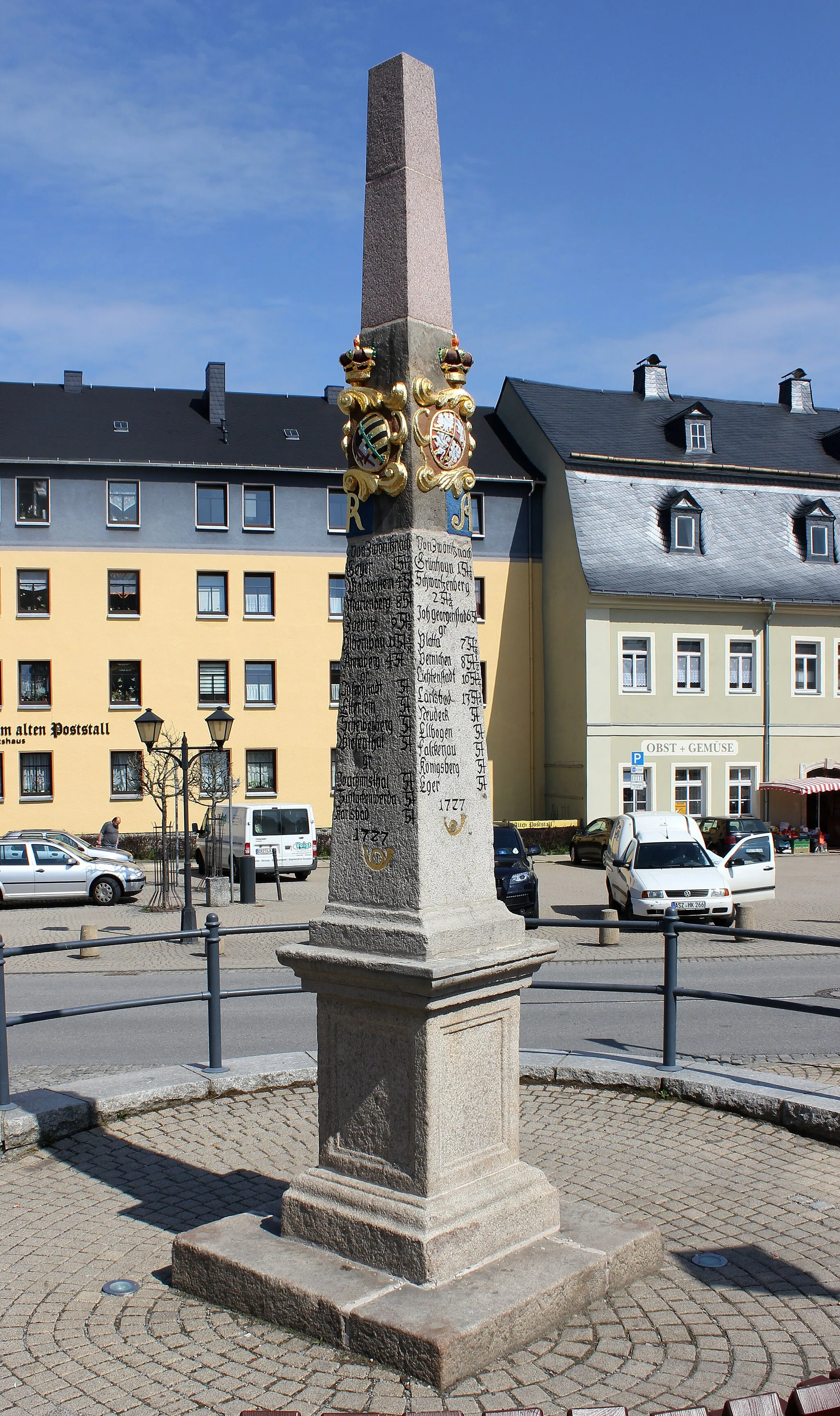 Photo showing: Postmeilenseule. Zwönitz.Erzgebirge. Sachsen.