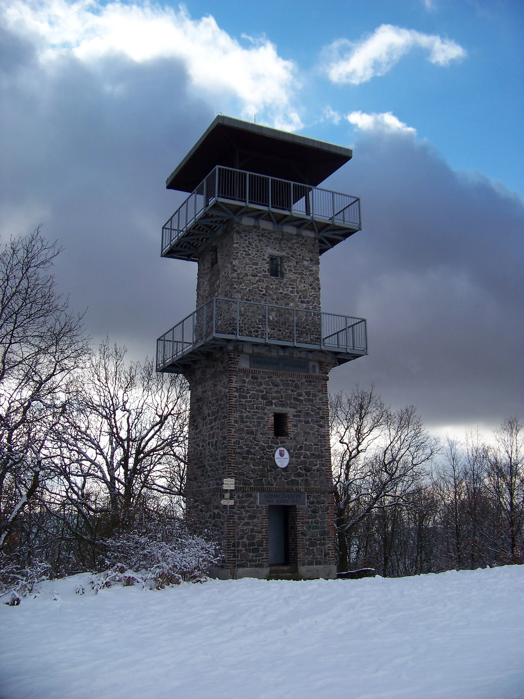 Photo showing: Ústí nad Labem-Severní terasa, the Czech Republic. Erbenova vyhlídka, the observation tower.