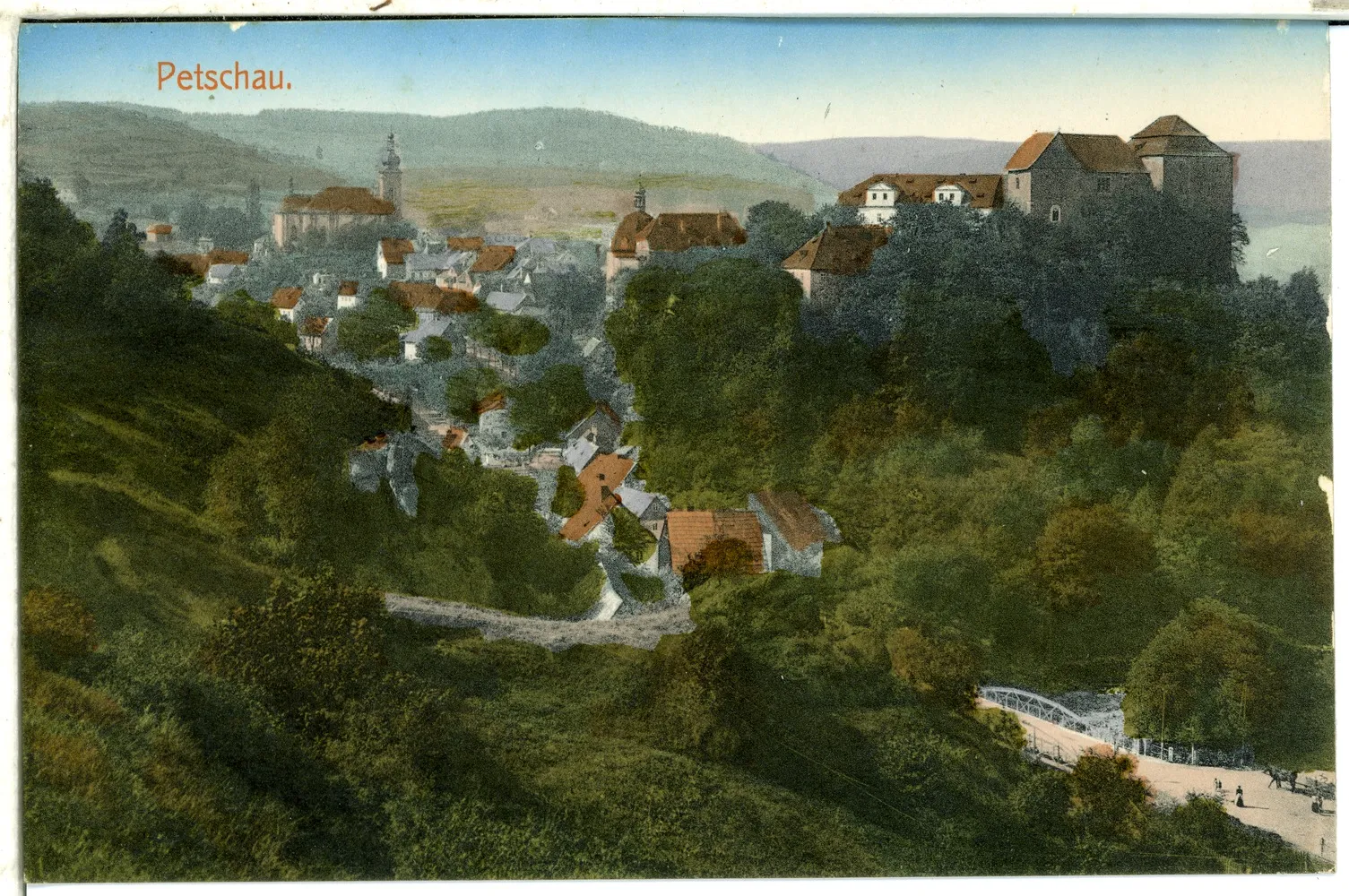 Photo showing: Petschau; Blick nach Petschau