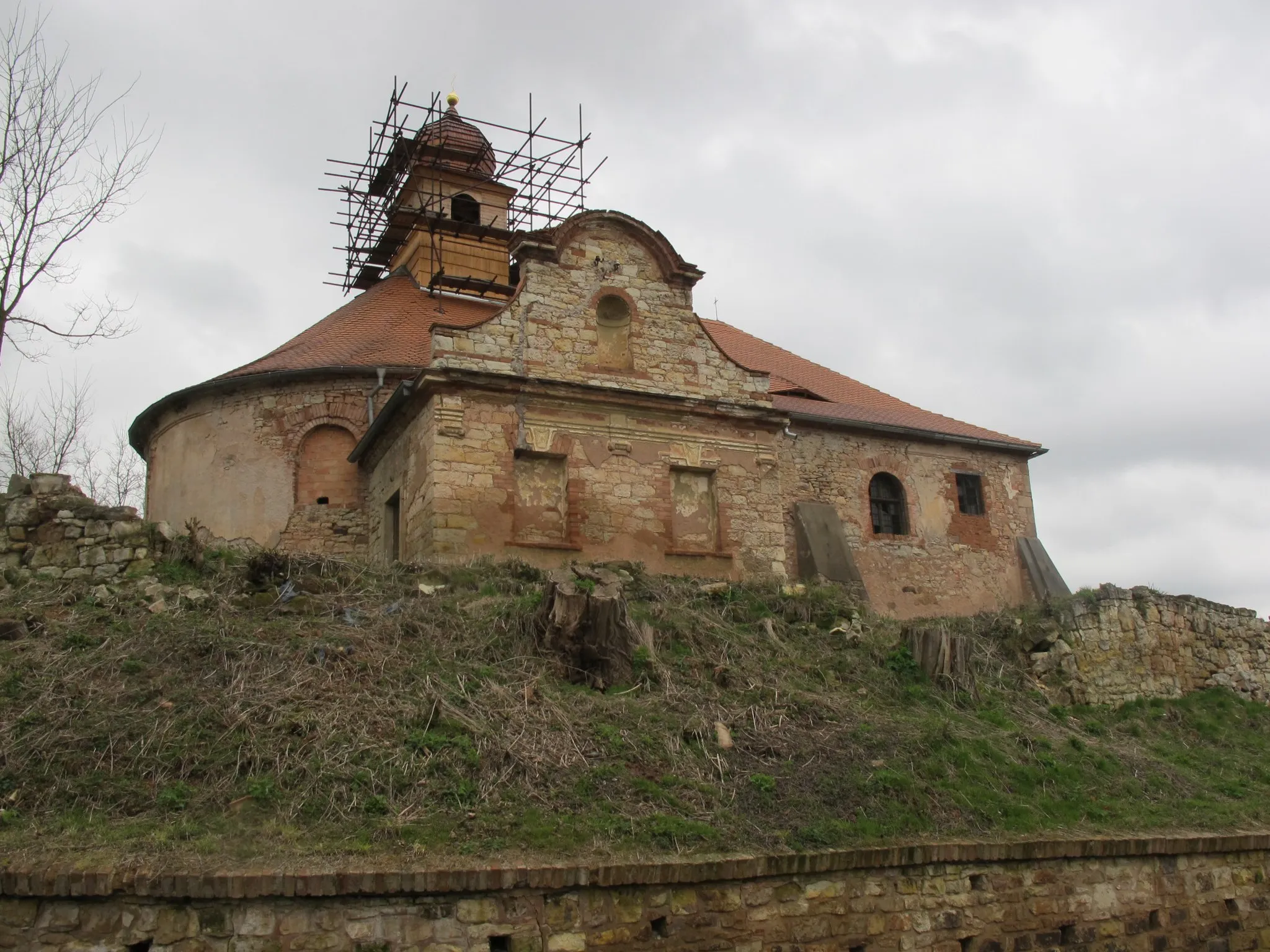 Photo showing: Church of St. Bartholomew in Nečemice -–north facade