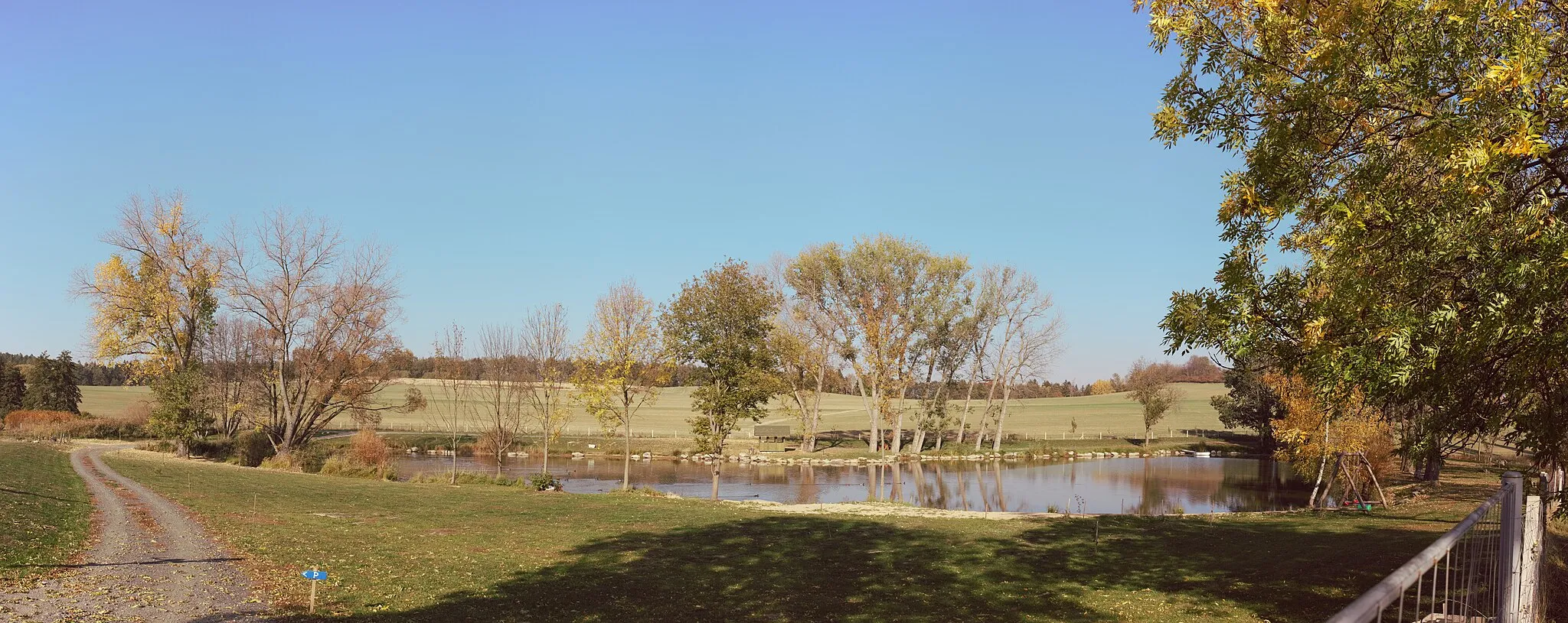 Photo showing: Kožený pond near Kovářovice (Pyšely), Czech Republic