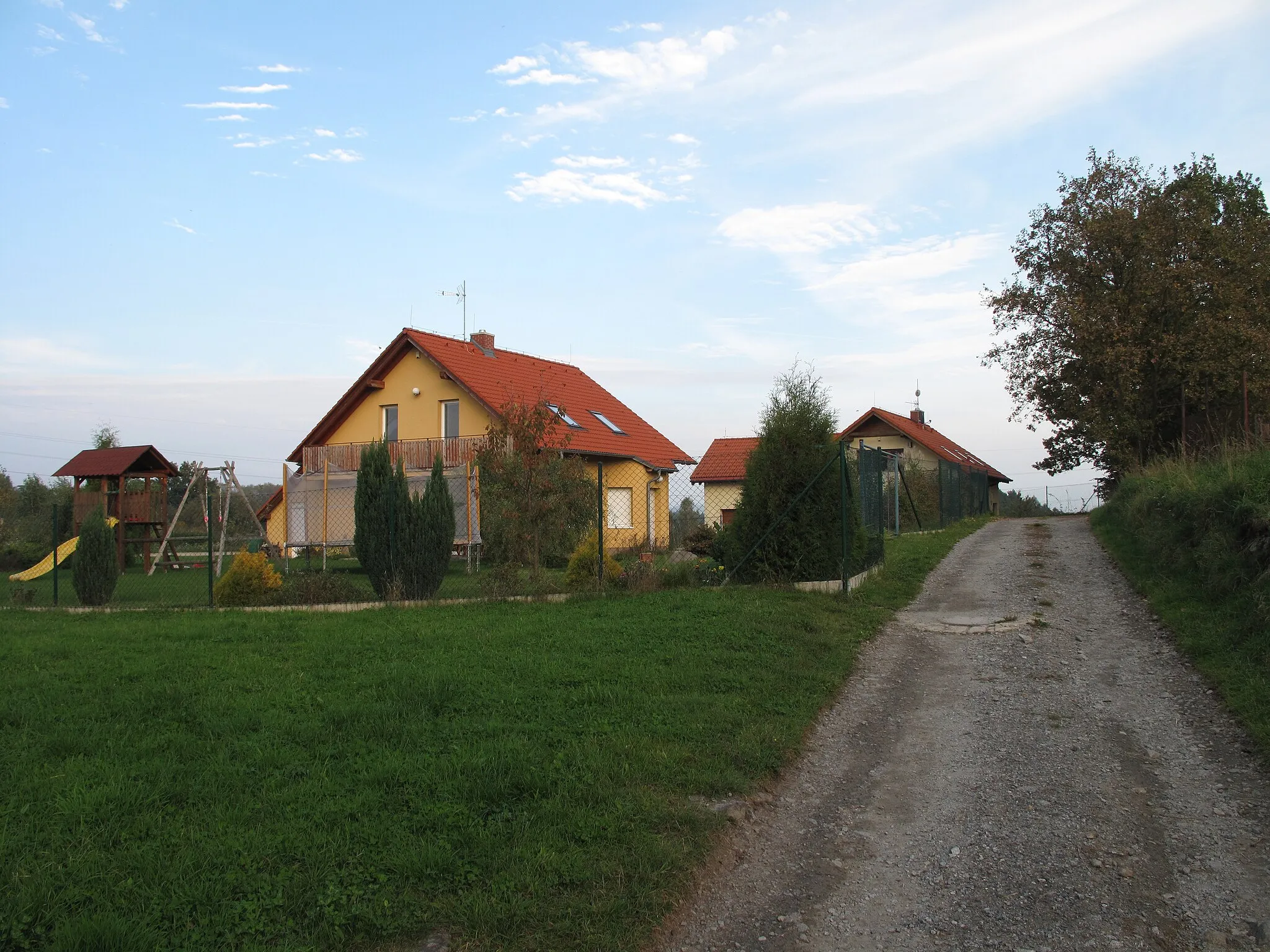Photo showing: New developmentin Kovářovice. Benešov District, Czech Republic.