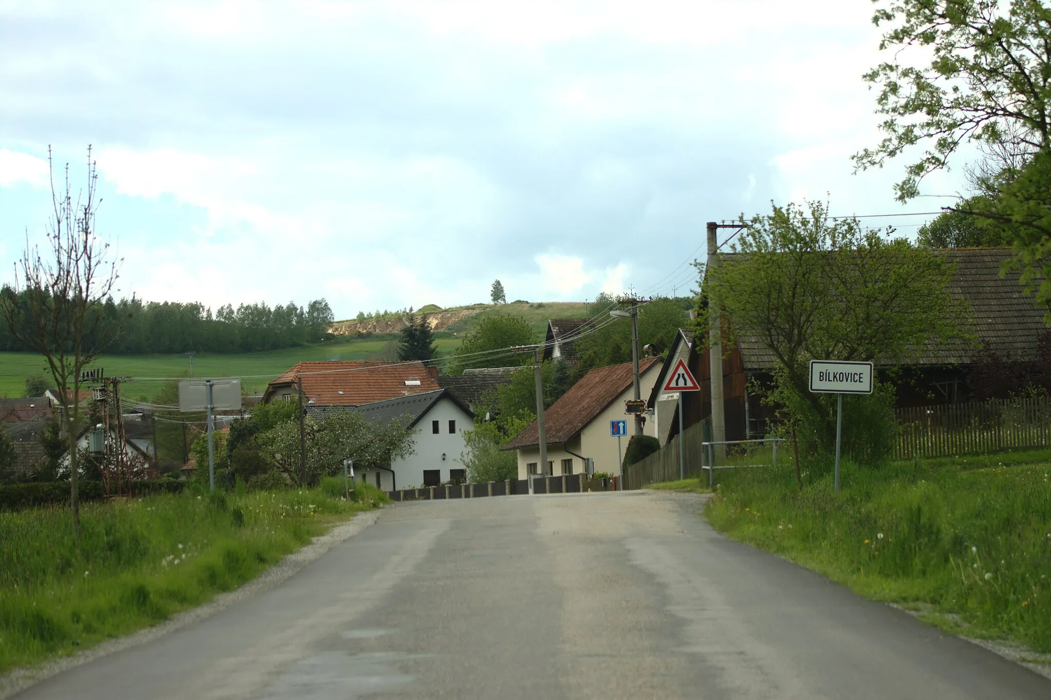 Photo showing: A road to the Bílkovice village in Benešov District, CZ