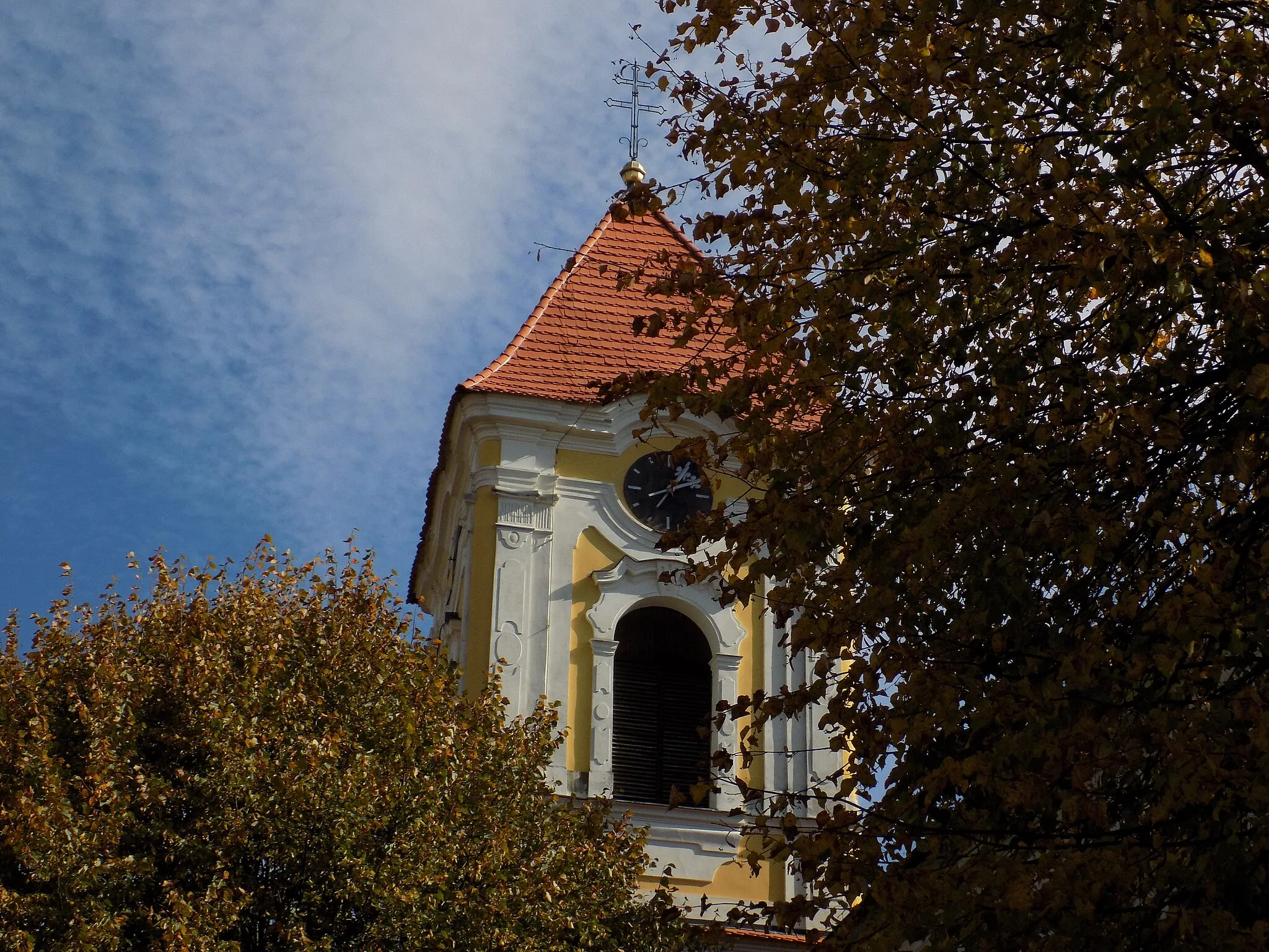 Photo showing: Věž kostela v Bystřici