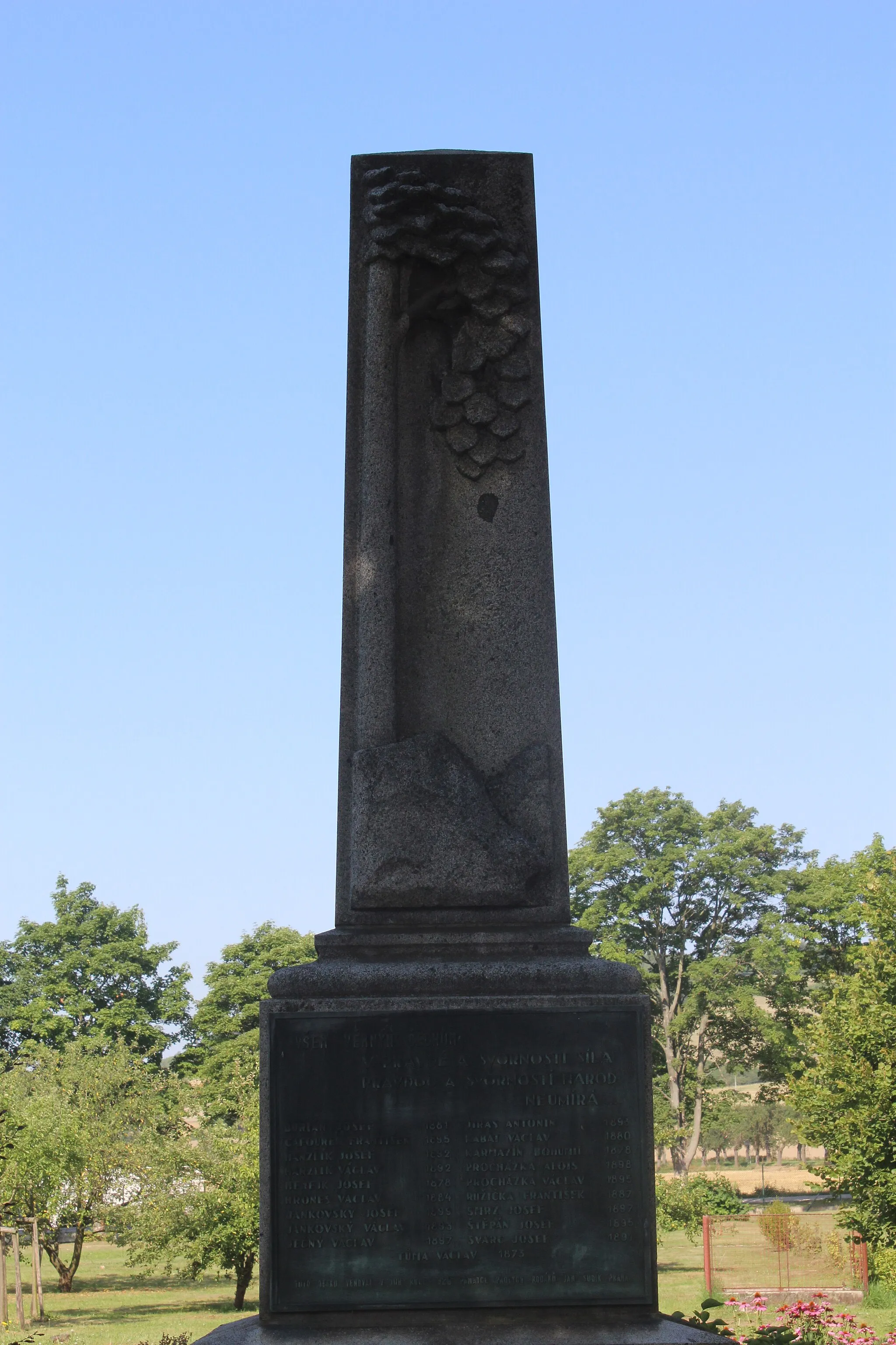 Photo showing: World War I memorial in Suchomasty