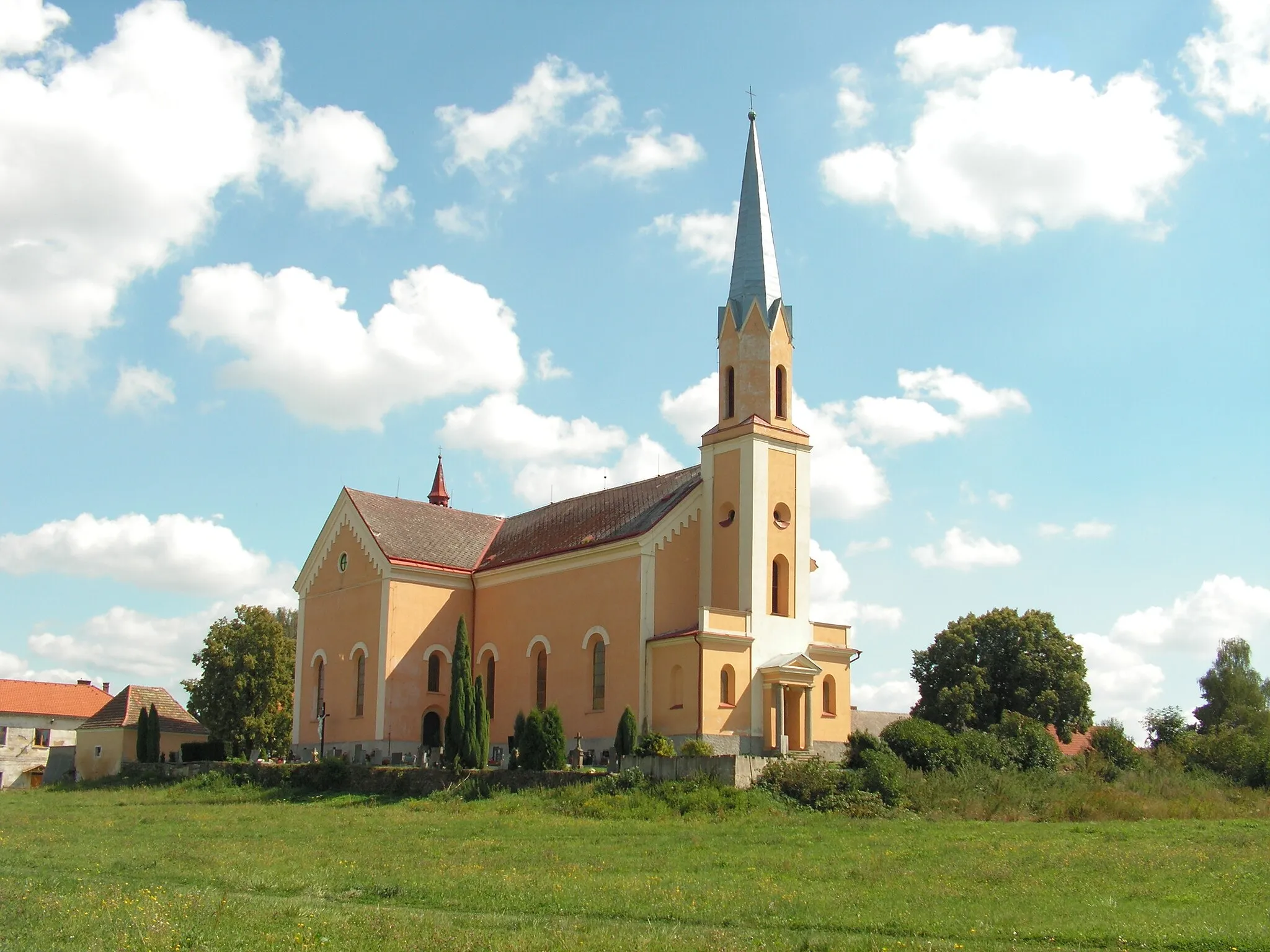 Photo showing: Katolický kostel Narození svatého Jana Křtitele ve Zbýšově.