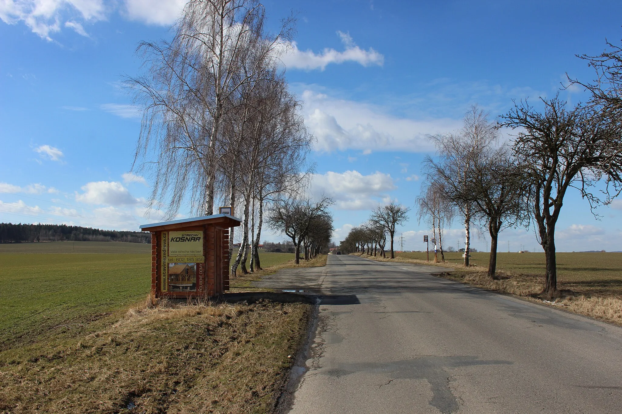 Photo showing: Bus stop by Ostašov, part of Staňkovice, Czech Republic.