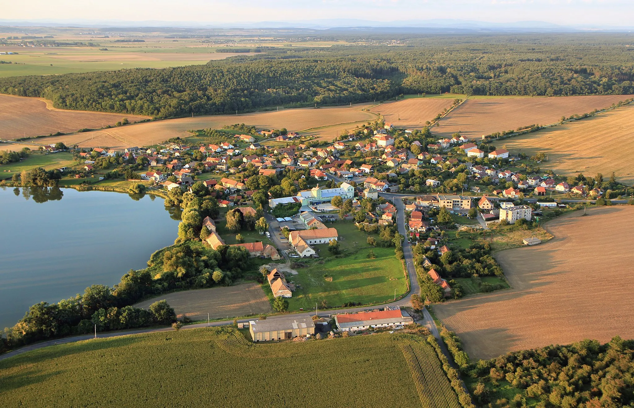 Photo showing: Aerial view Vlkava, Czech Republic