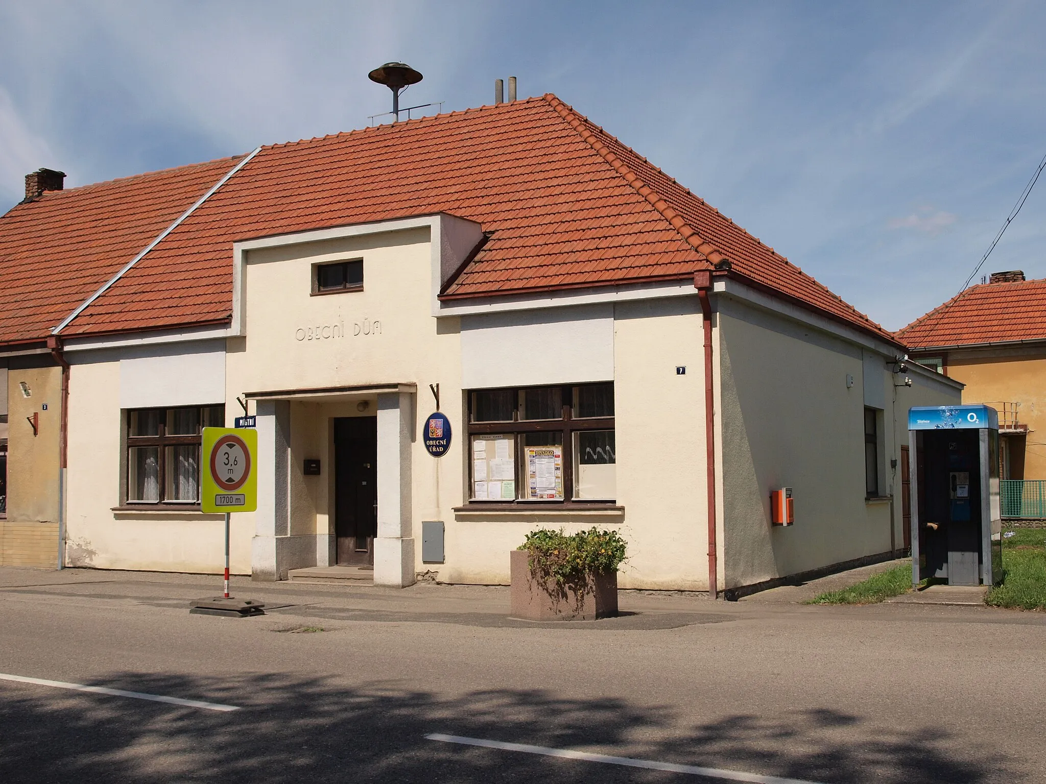 Photo showing: Municipally office, Budiměřice, Nymburk District, Central Bohemian Region