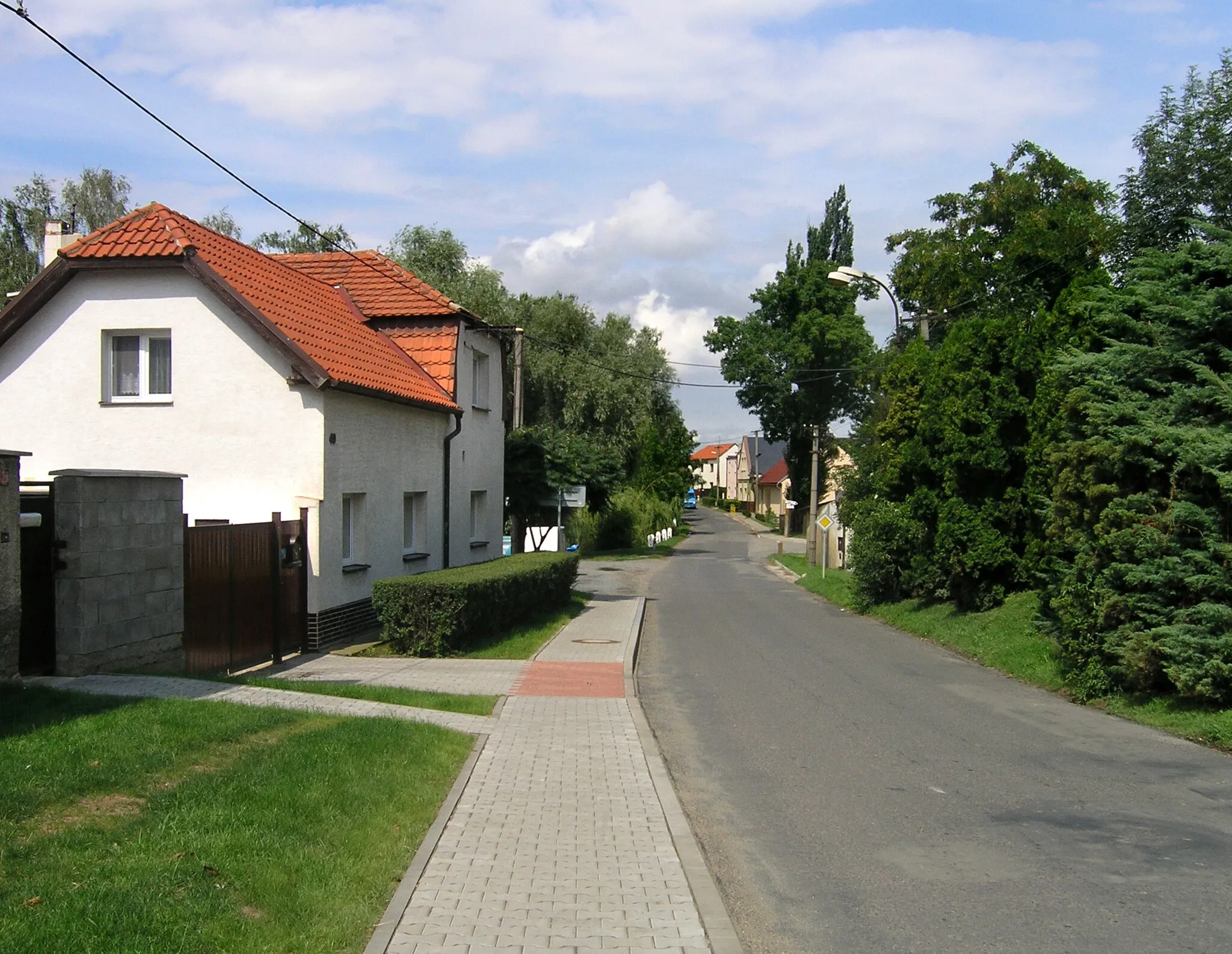 Photo showing: Main street in Nová Ves, Czech Republic
