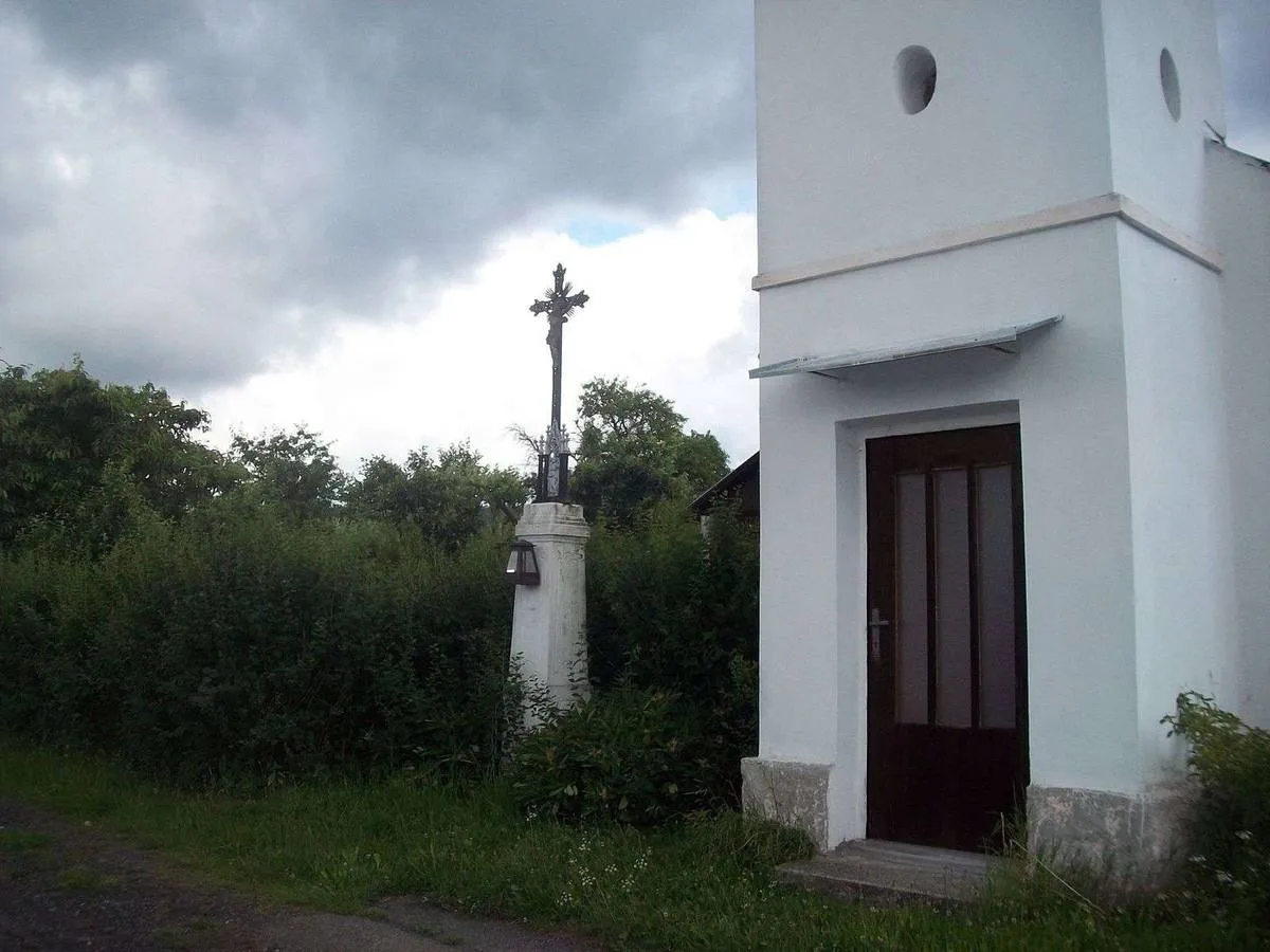 Photo showing: Wayside cross in Rožmitál pod Třemšínem in Příbram District – entry no. 7189.