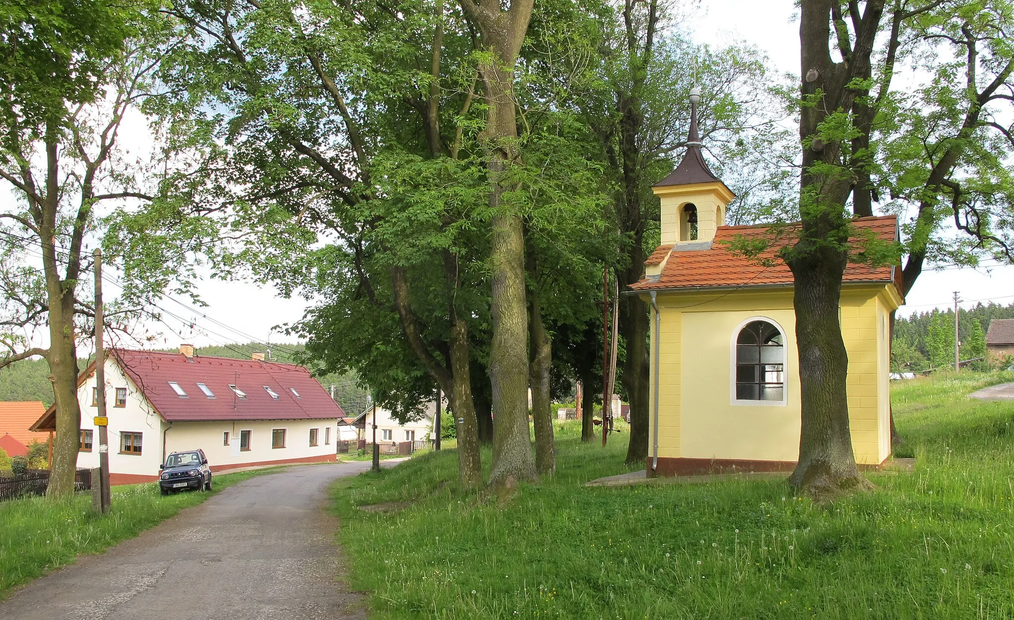 Photo showing: Křešín is a little municipality between Felbabka and Jince, Příbram District