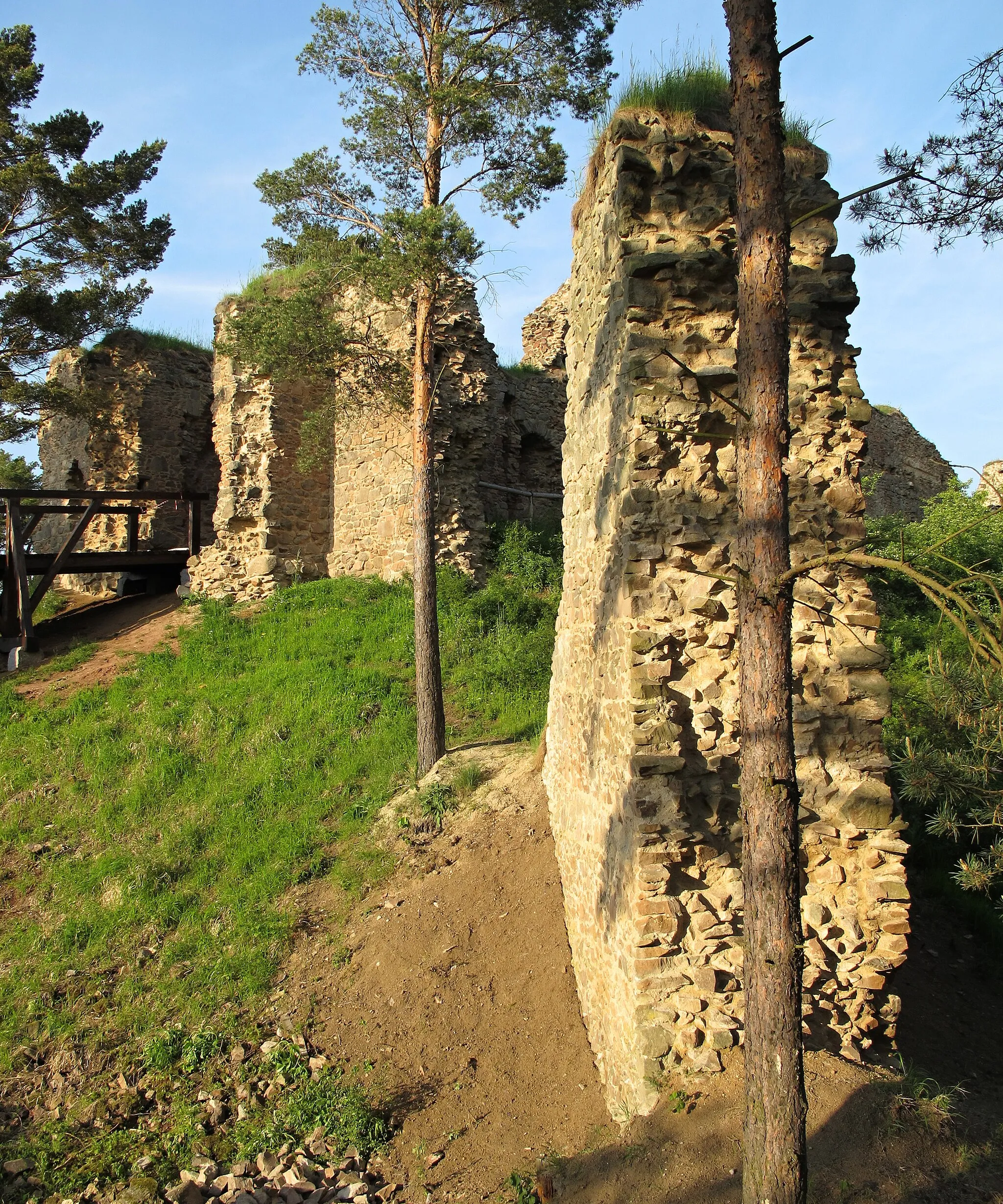 Photo showing: ruins of Vrškamýk Castle near Kamýk nad Vltavou, Příbram District