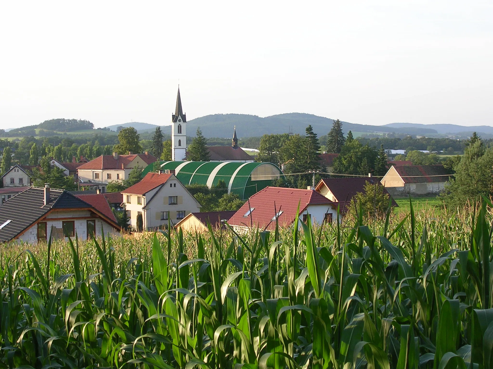 Photo showing: Dublovice, Příbram District, Central Bohemian Region, the Czech Republic. A church.