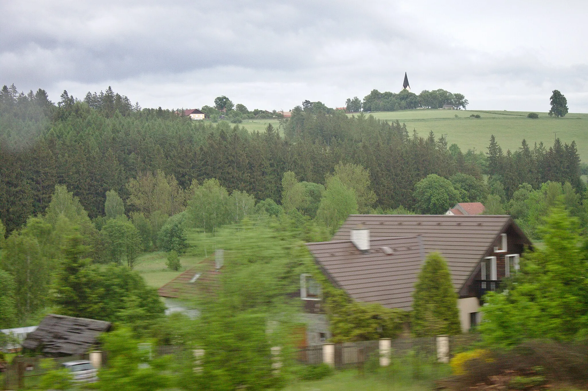 Photo showing: View of a valley near Dominikální Paseky, Central Bohemian Region, CZ