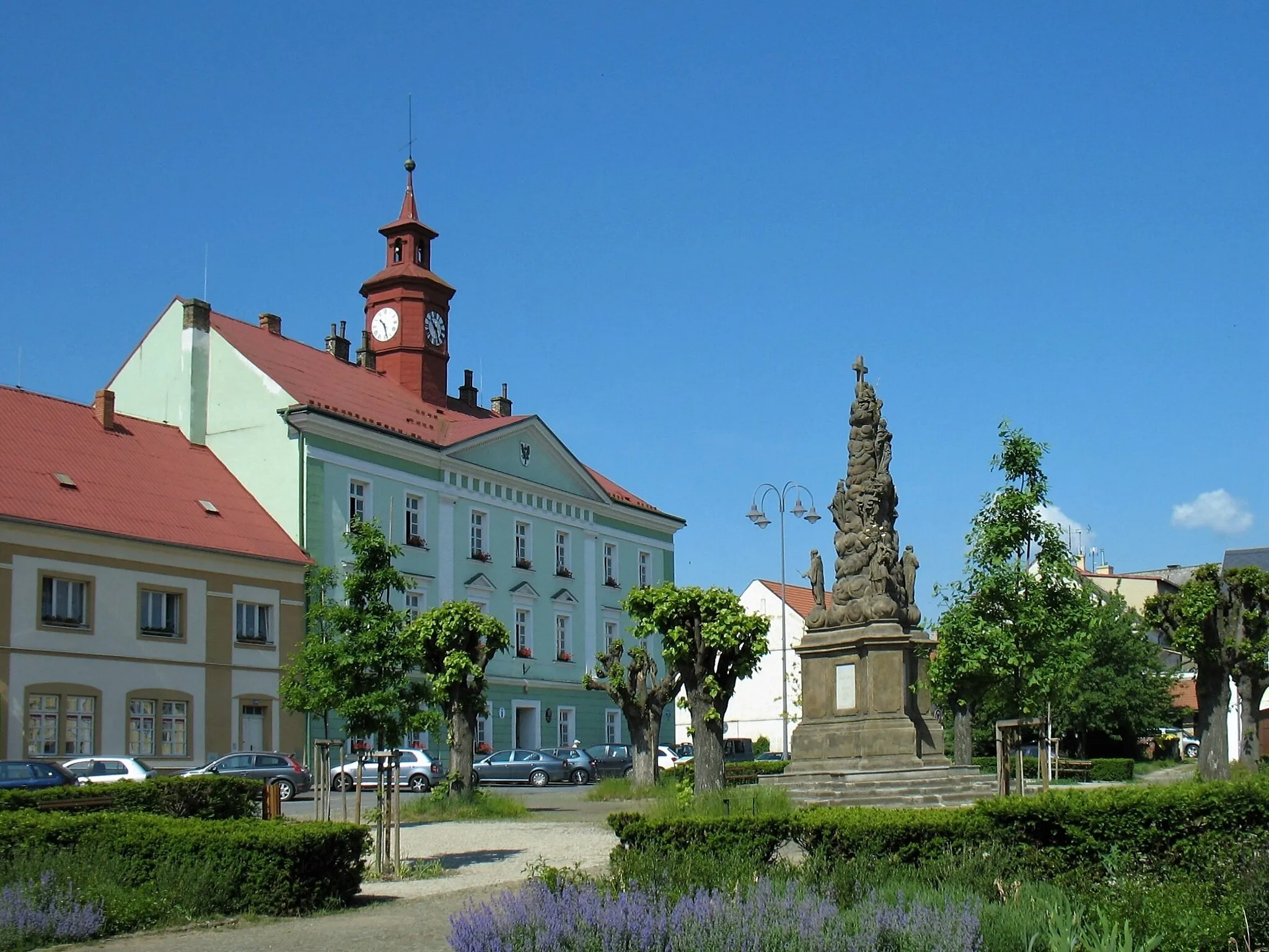 Photo showing: Holy Trinity column in Dubá, Česká Lípa District