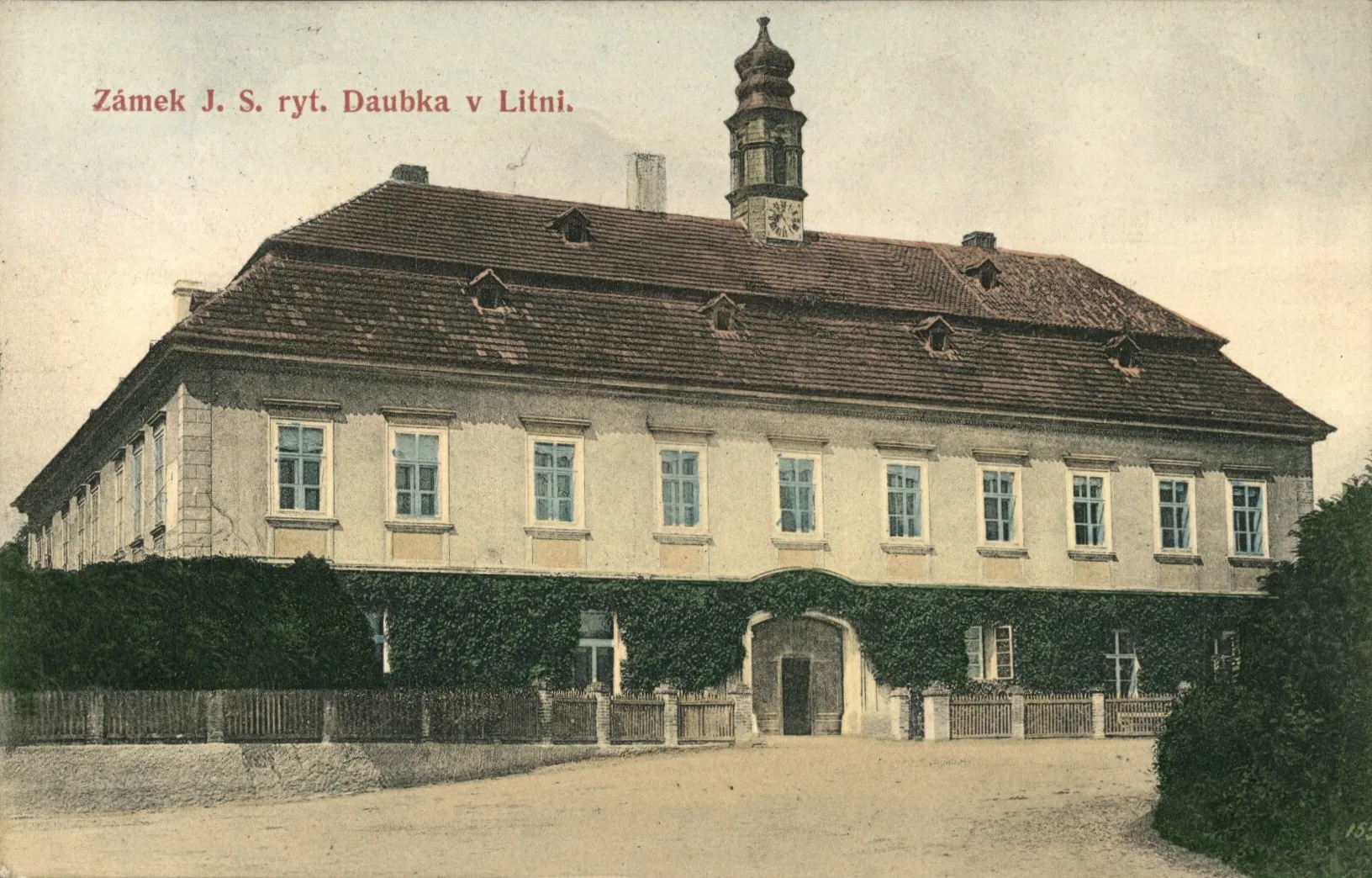 Photo showing: Zámek J. S. ryt. Daubka v Litni.