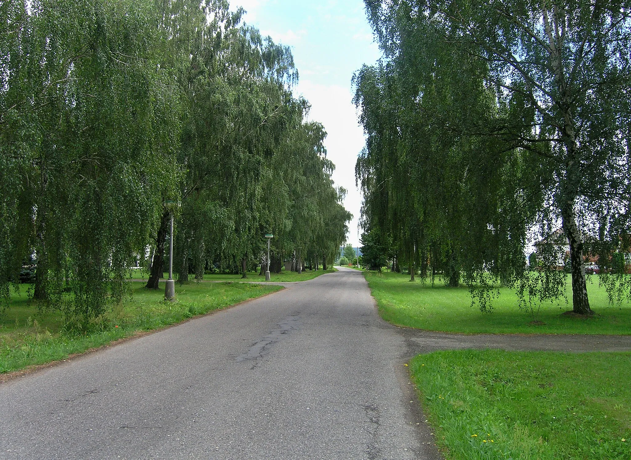 Photo showing: Main street in Sulovice, part of Svatý Mikuláš village, Czech Republic