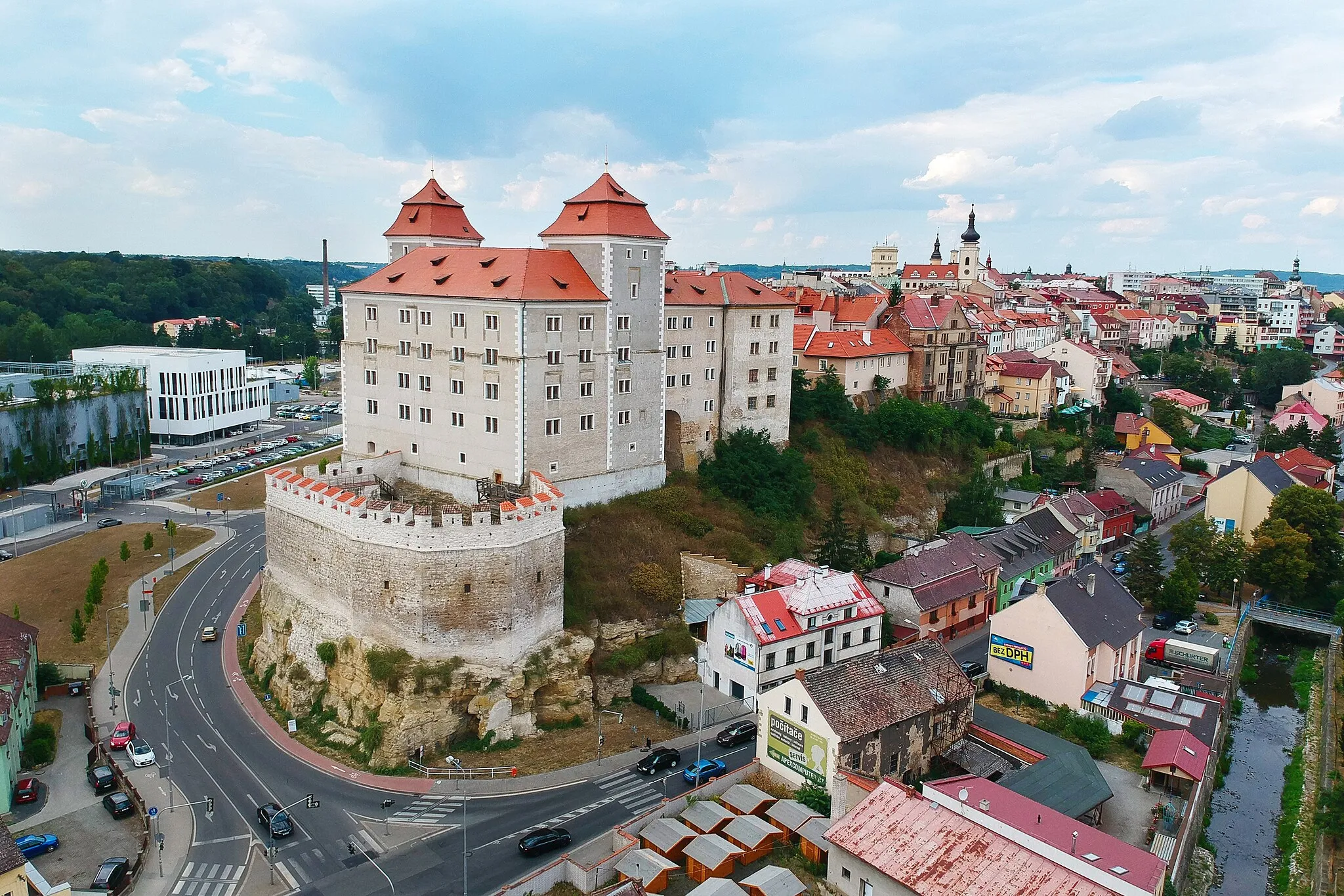 Photo showing: Letecký snímek Hrad Mladá Boleslav