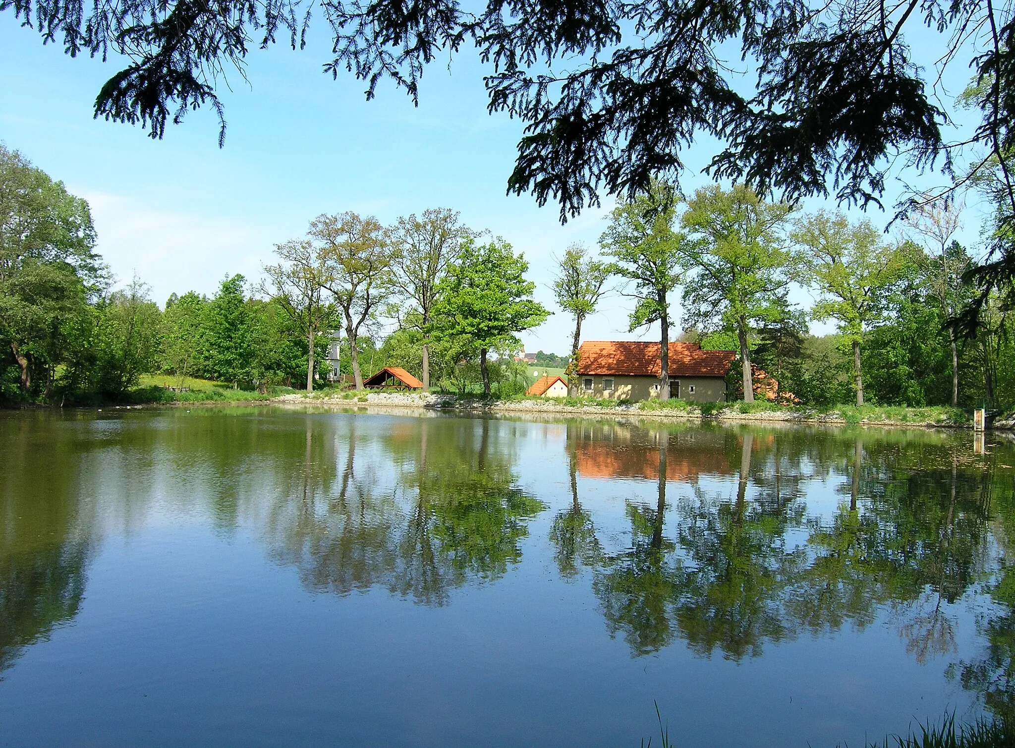 Photo showing: Mlýnský Pond in Smilkov village, Czech Republic