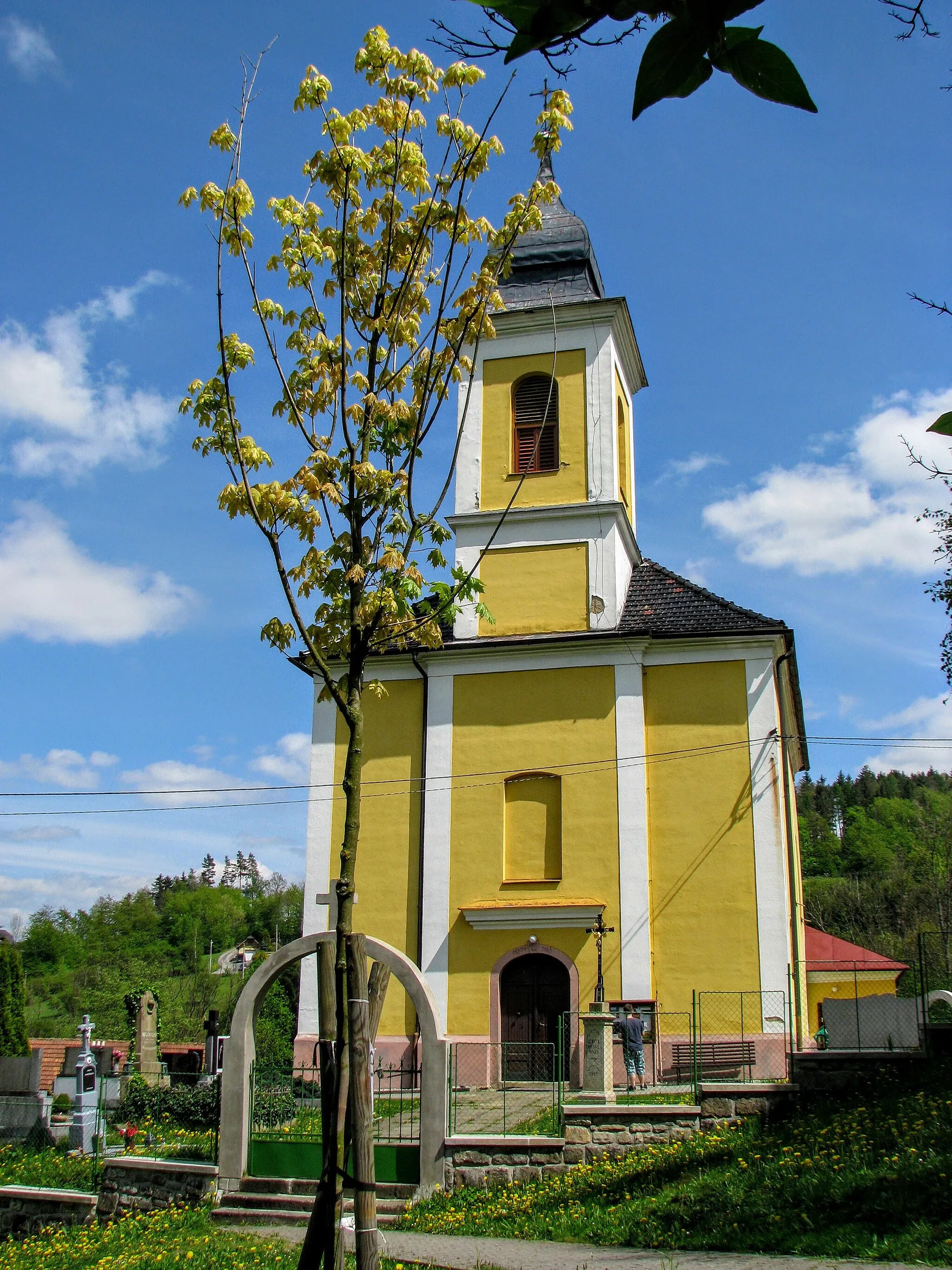 Photo showing: Church of st. Martin in Veselá (Zašová)