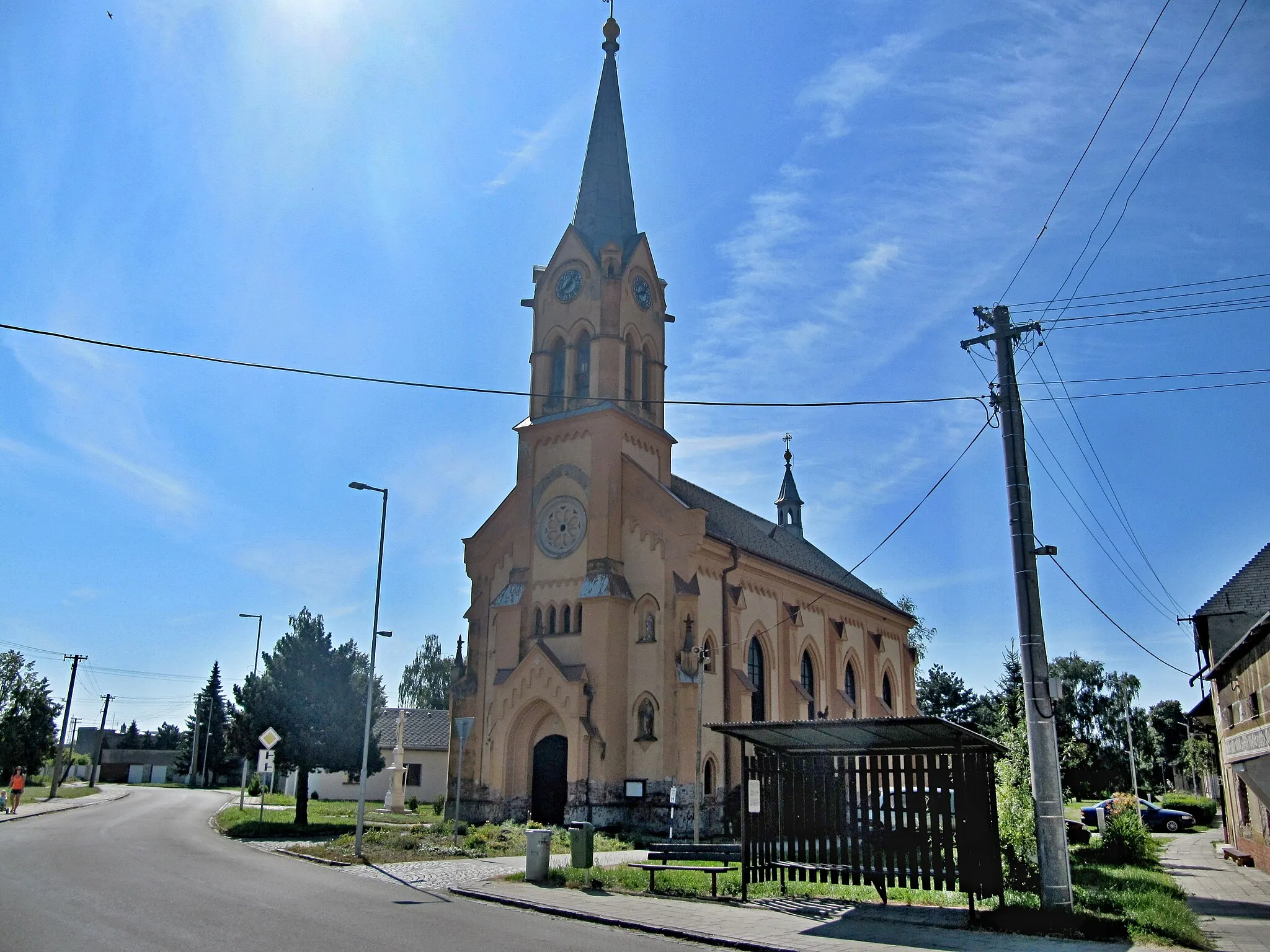 Photo showing: Kyselovice, Kroměříž District, Czech Republic. Church of the Holy Guardian Angels.
