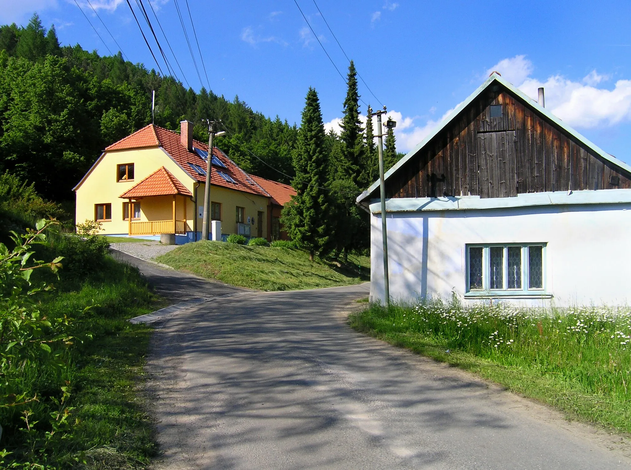 Photo showing: Municipal office in Staré Hutě village, Czech Republic