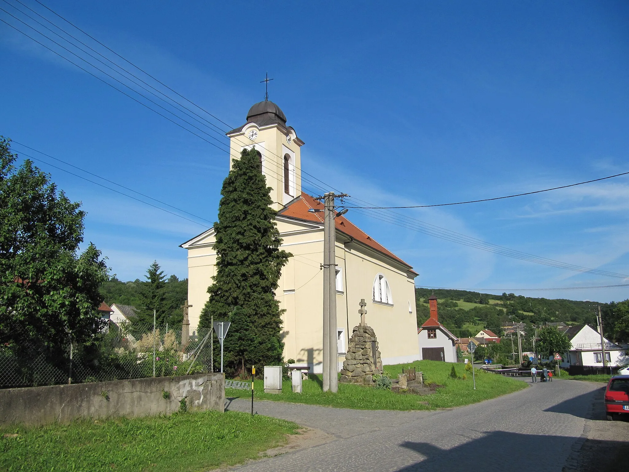 Photo showing: Jankovice in Uherské Hradiště District, Czech Republic. Church from 1840.