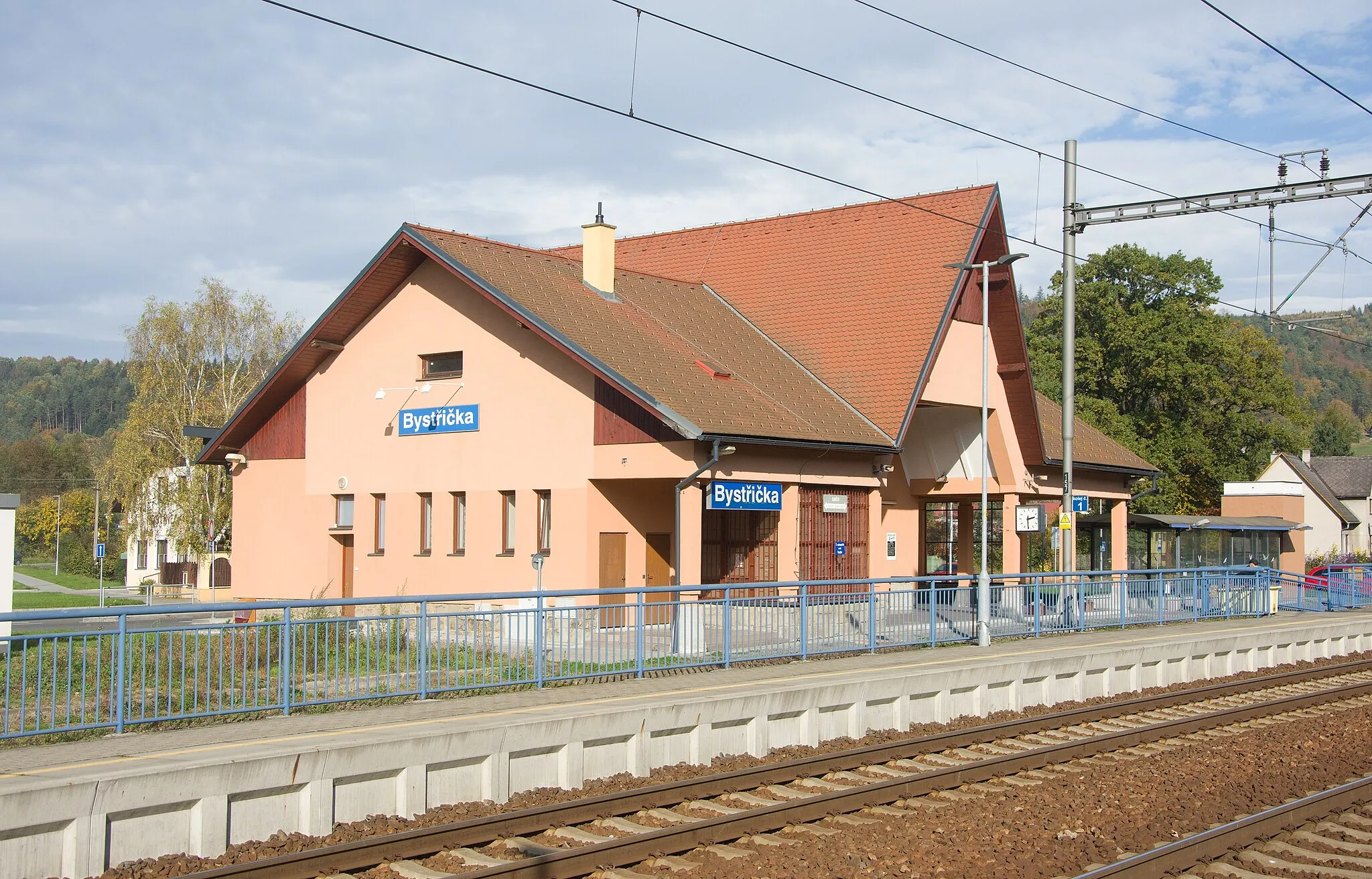 Photo showing: Bystřička railway stop, the Czech Republic