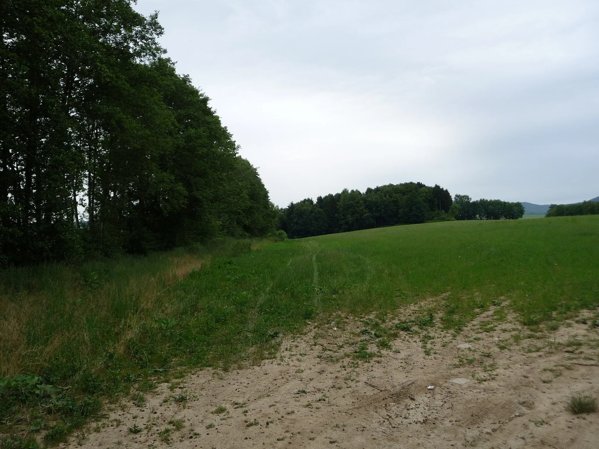 Photo showing: Field under Zoo Lešná the direction of Fryšták, look to Lukov