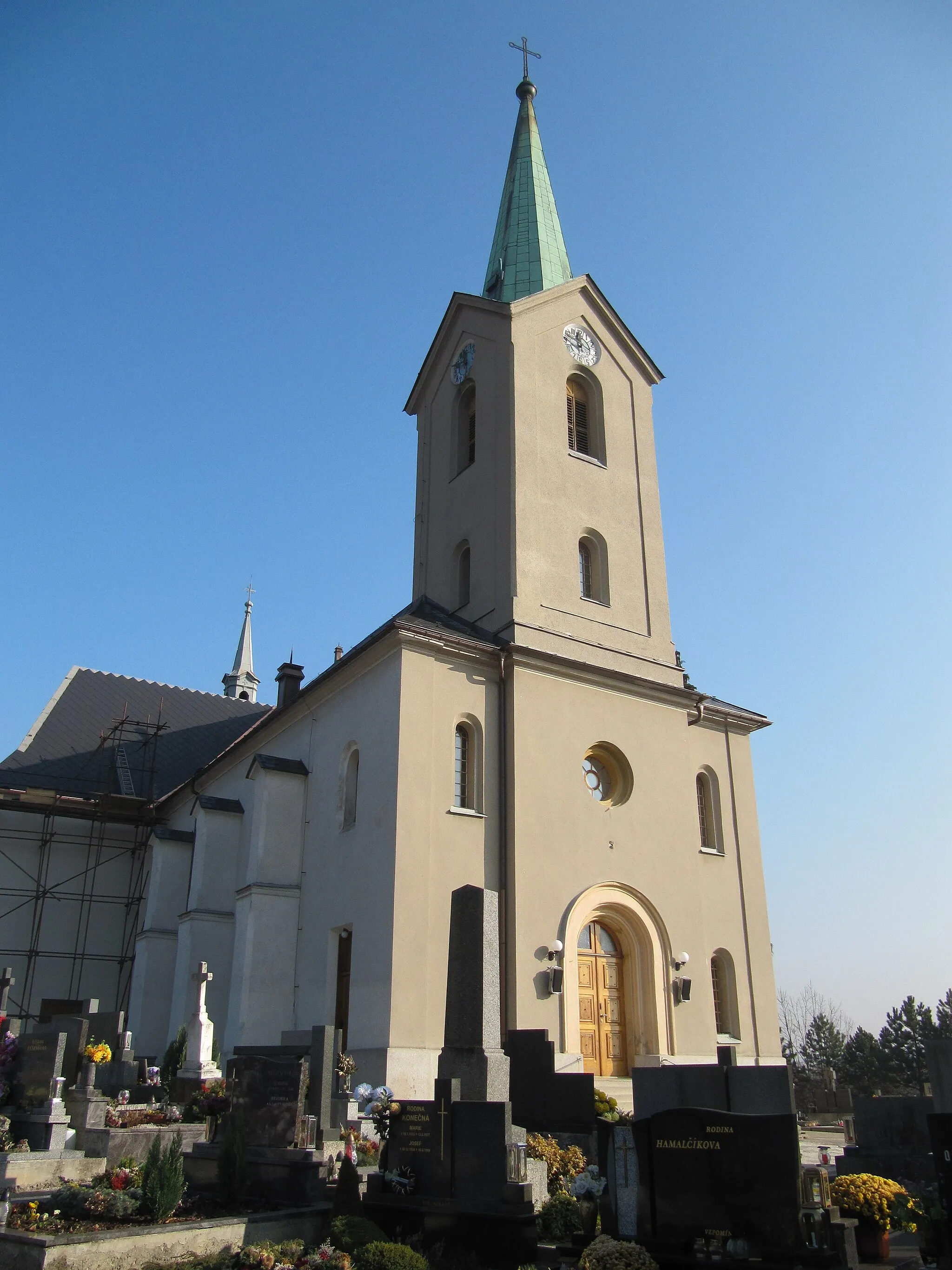 Photo showing: Slavičín in Zlín District, Czech Republic. Church of St. Adalbert.