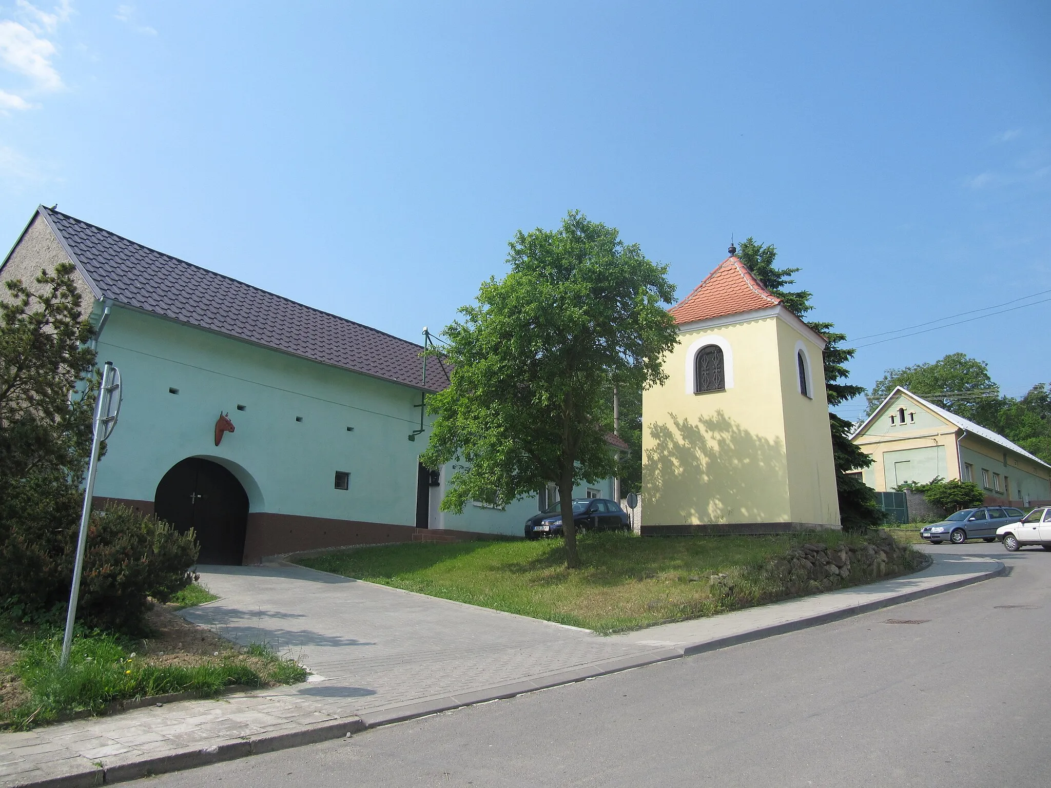 Photo showing: Bělov in Zlín District, Czech Republic. Belfry.