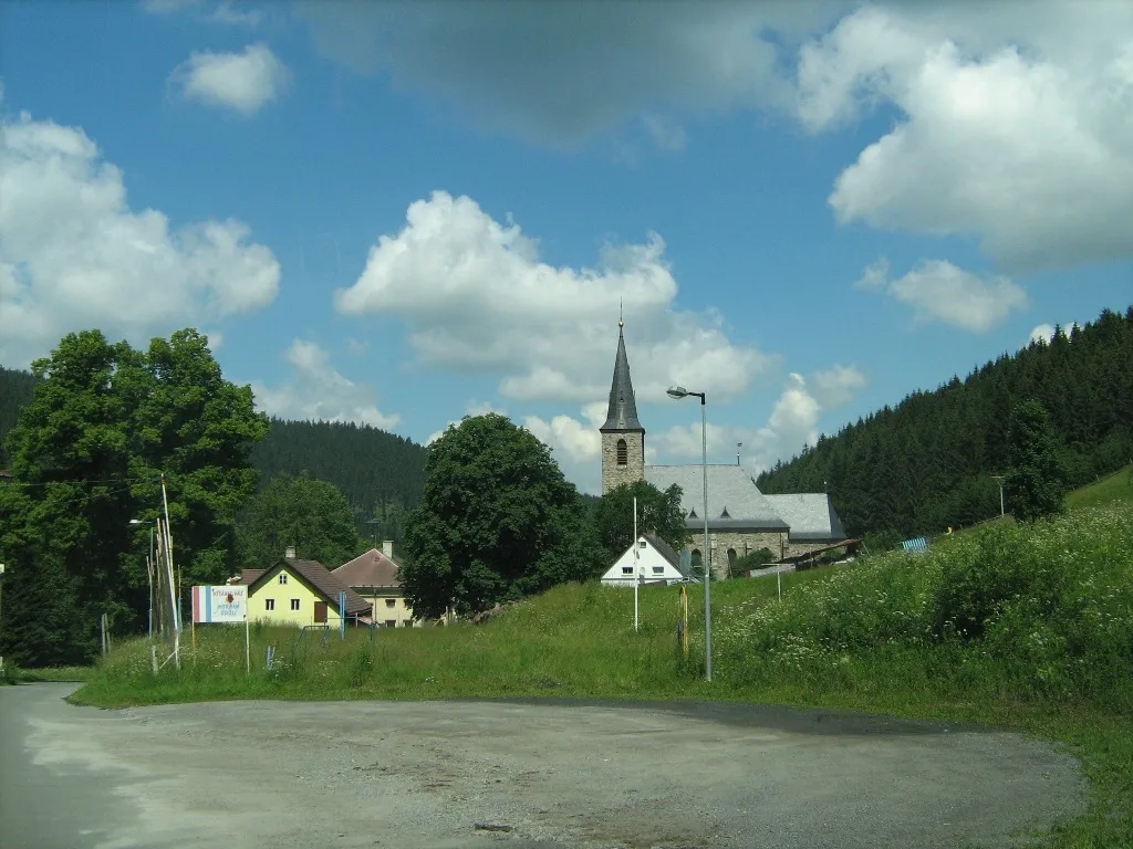 Photo showing: Horní Údolí village, Zlaté Hory, CZ