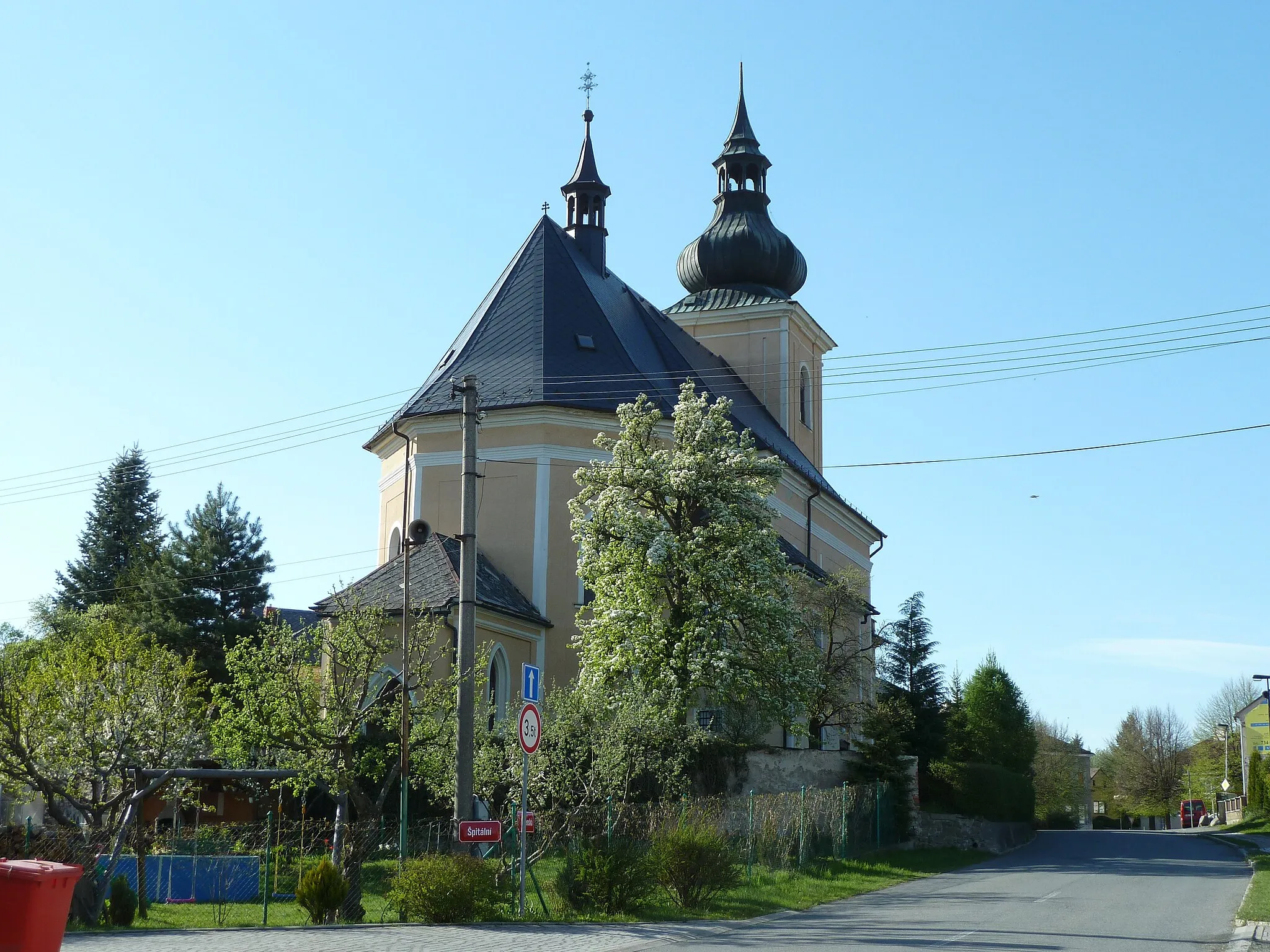 Photo showing: "Church of the Saint Jacob Elder" in village Velký Újezd (Olomouc district, Czech Republic)