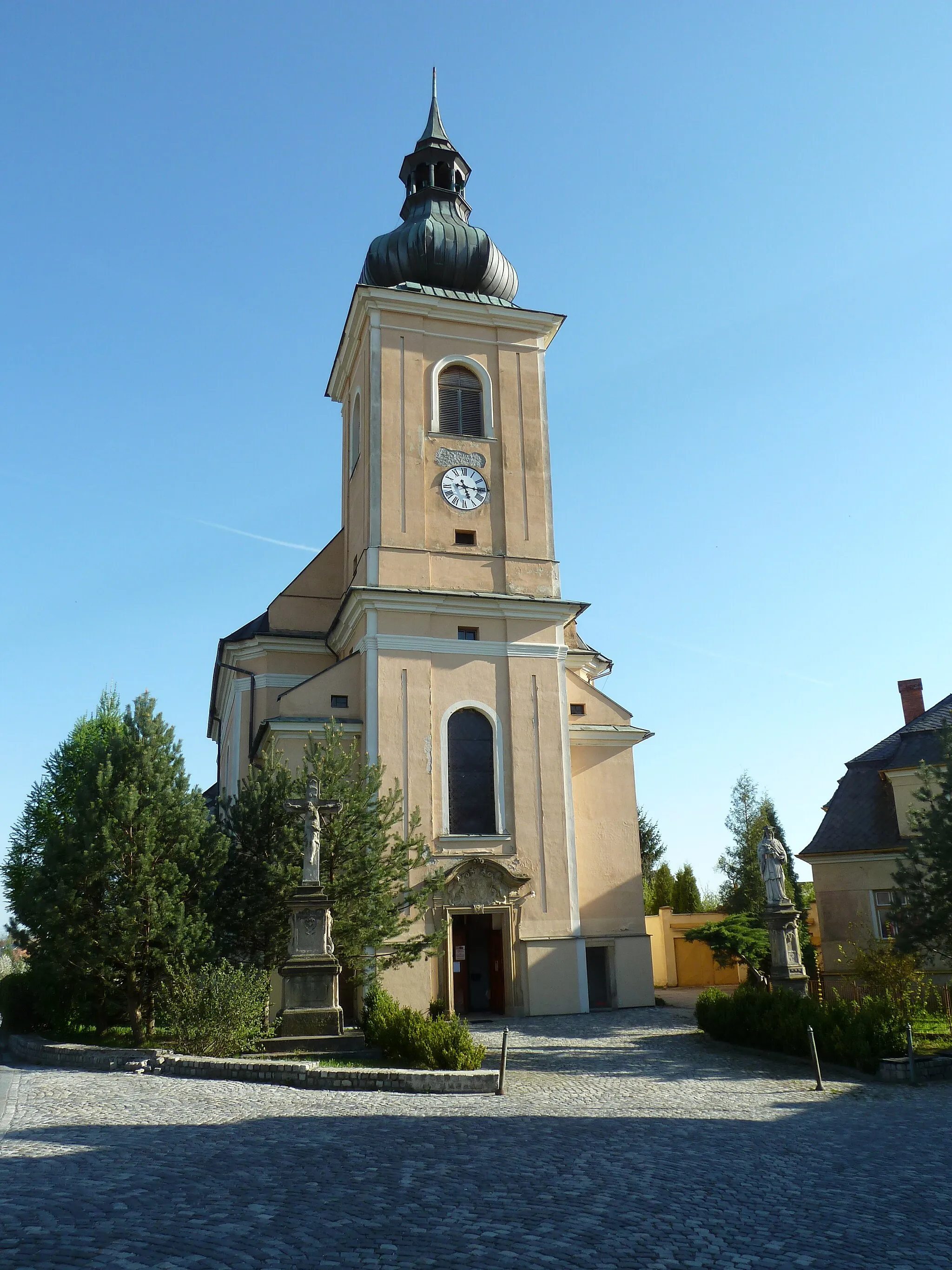 Photo showing: "Church of the Saint Jacob Elder" in village Velký Újezd (Olomouc district, Czech Republic)