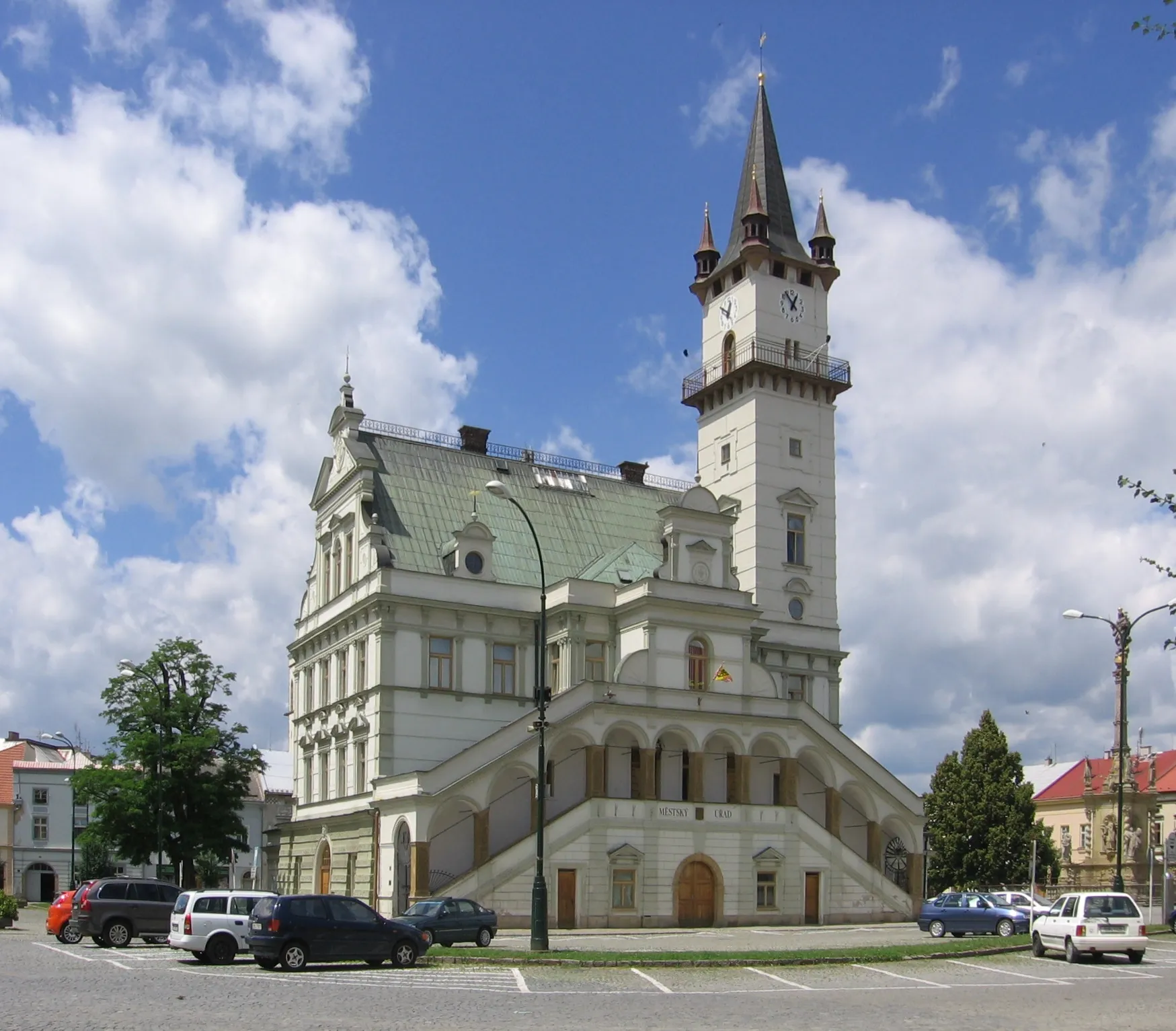 Photo showing: Townhall in Uničov (Czech Republic)