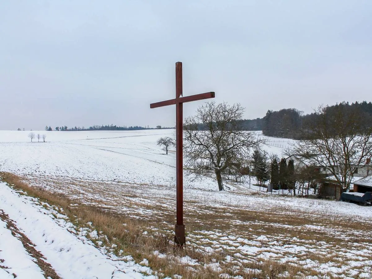 Photo showing: Wayside cross in Senice na Hané in Olomouc District – entry no. 20023.