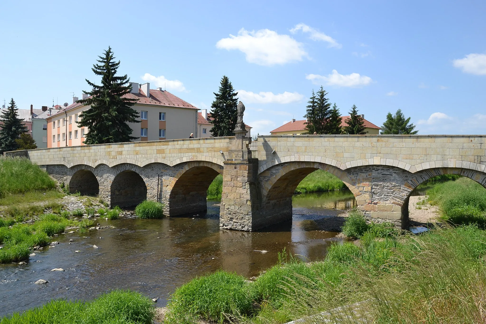 Photo showing: Svatojánský bridge in Litovel (Littau), Moravia